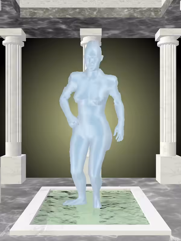 HeavenComputer: The Injured Ethereal Blue Woman #3599