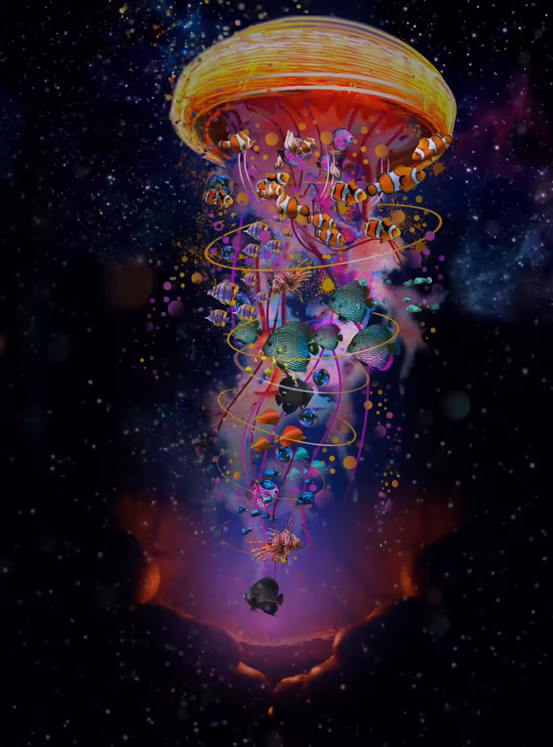 Electric Jellyfish in Hands