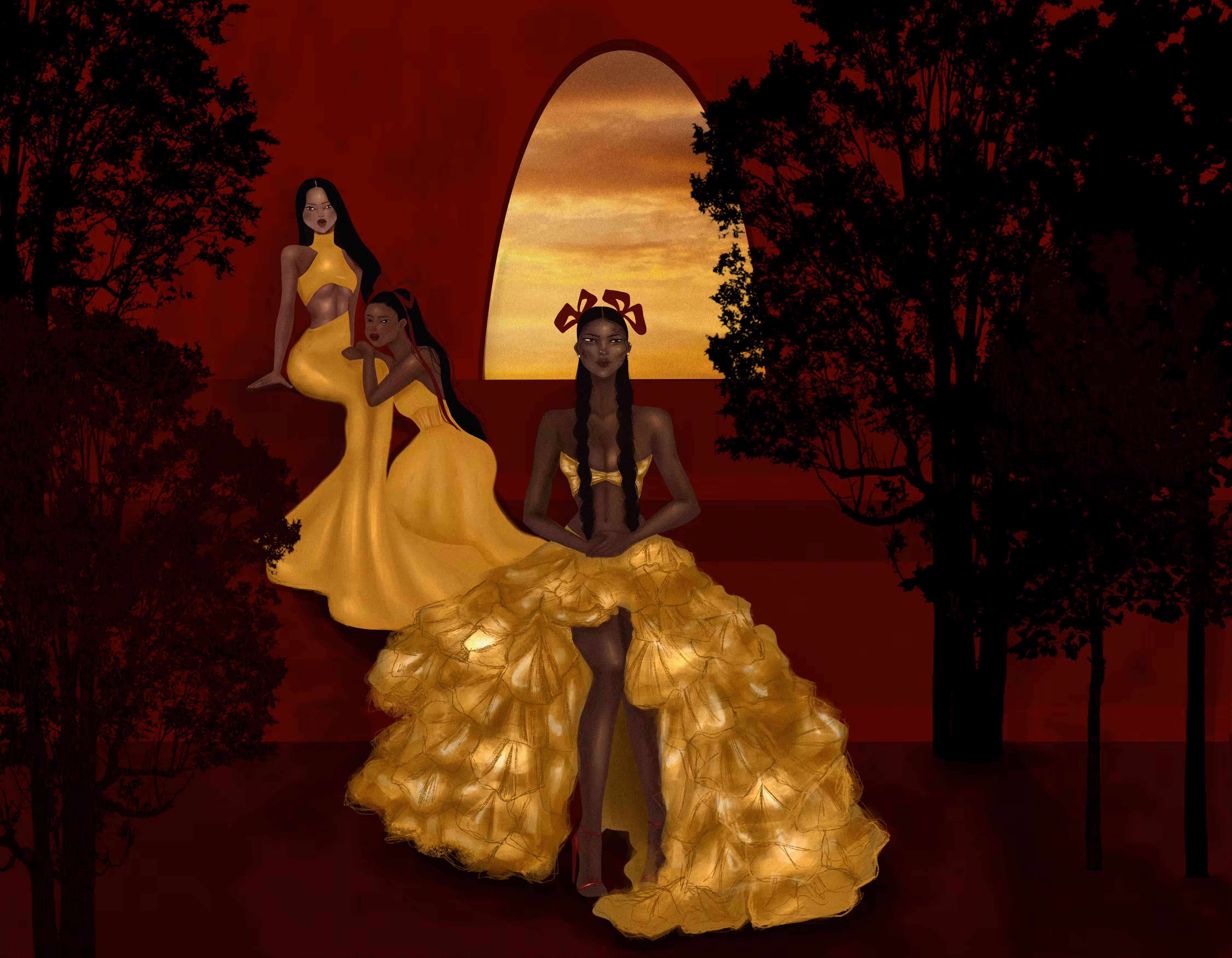 Golden Baroque - Les demoiselles en or 