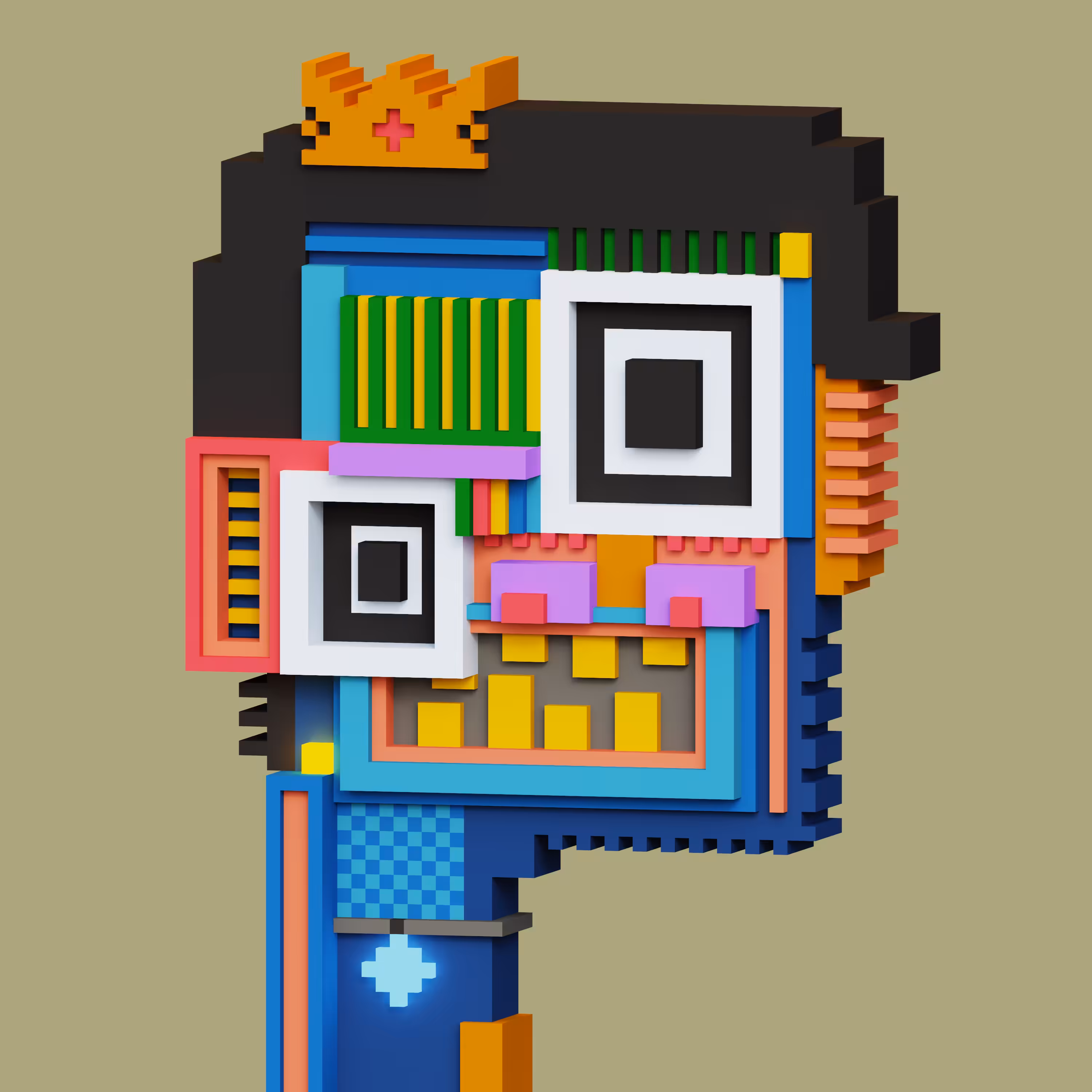 Pop Cubism Voxel 06