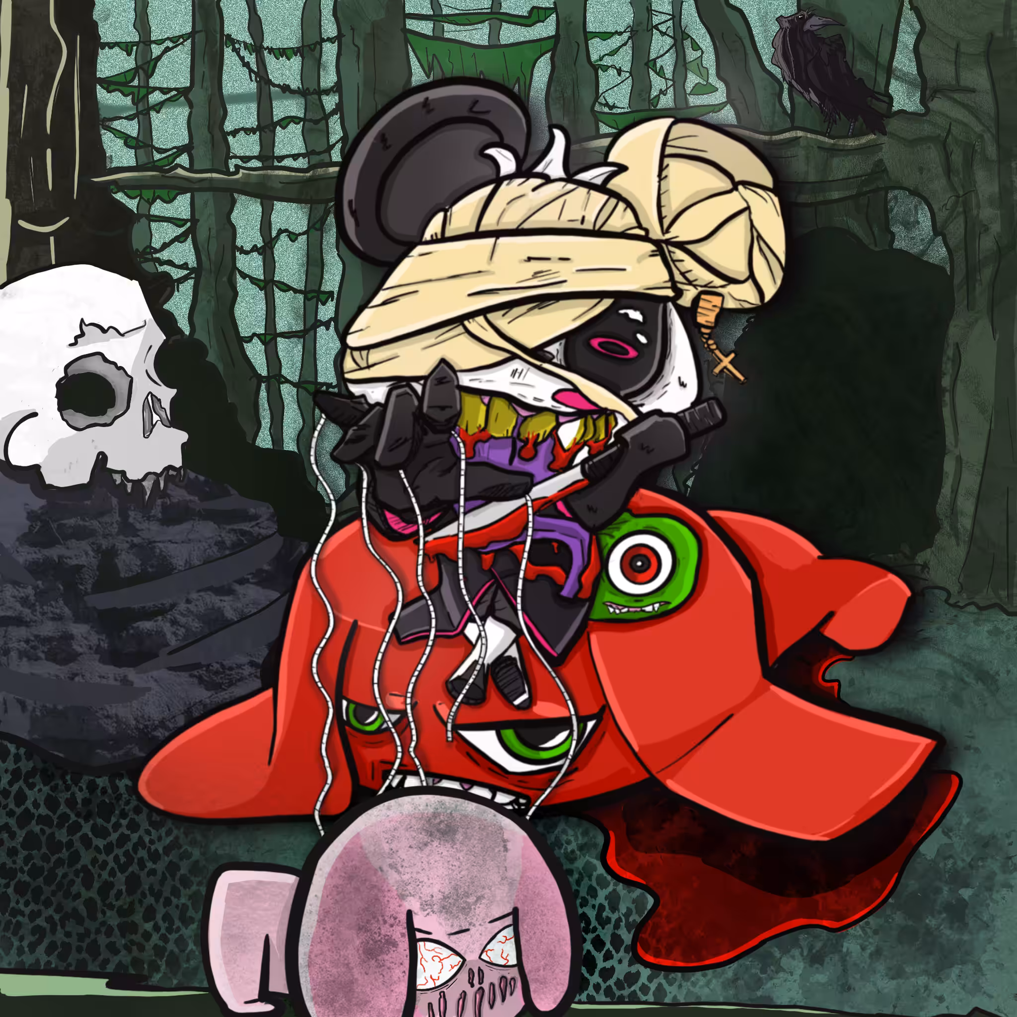 WaruPan Puppet Master (#021 1/1 Background)