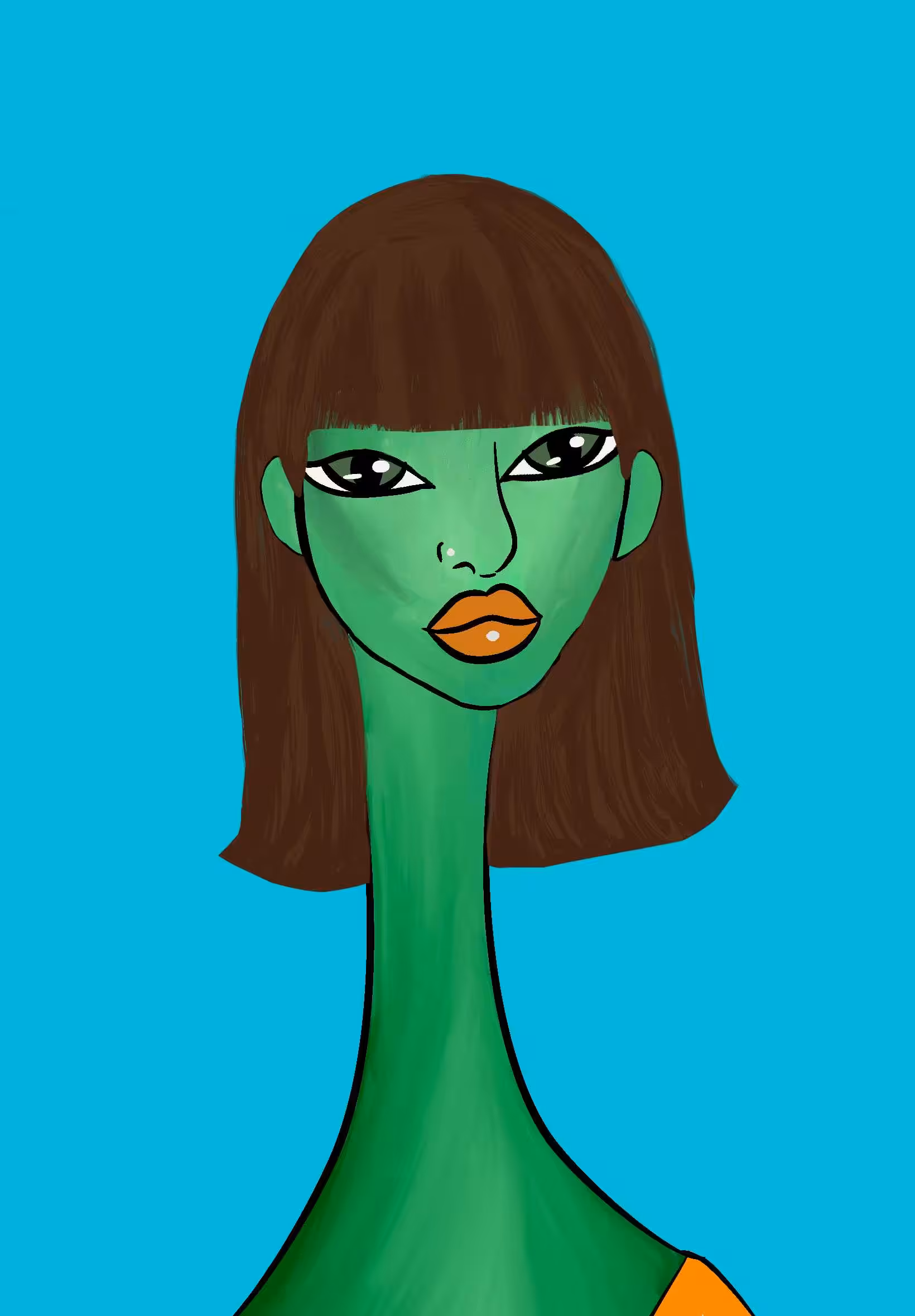 Long Neckie Lady #1719