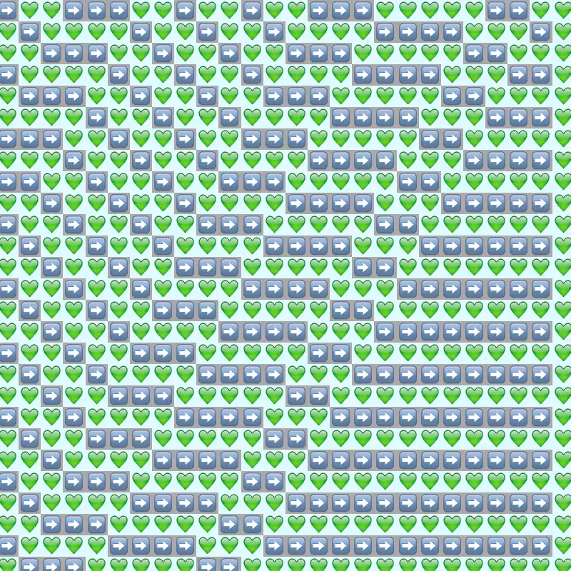 Elementary Cellular Emoji Automata #676