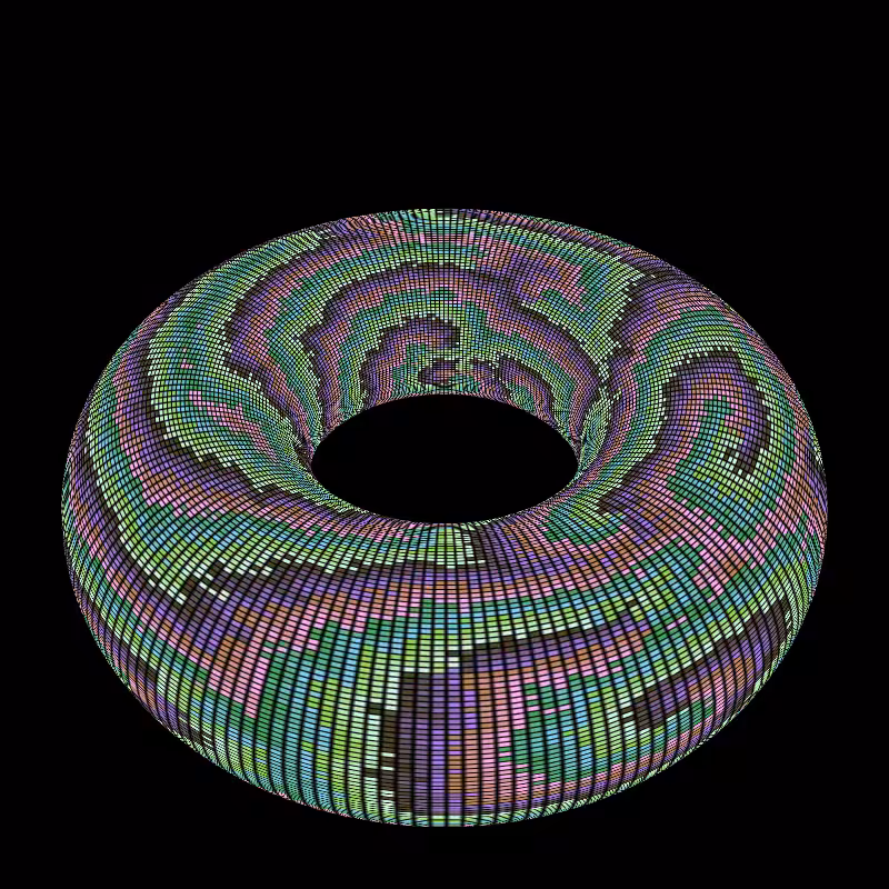 Reaction Diffusion on a Torus #43