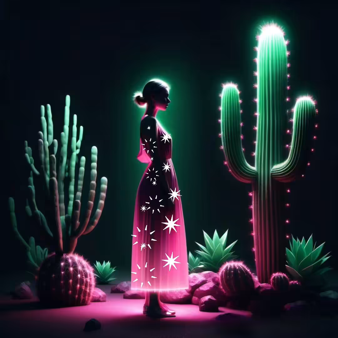 The Glamorous Cactus Glitter Girl π΅π