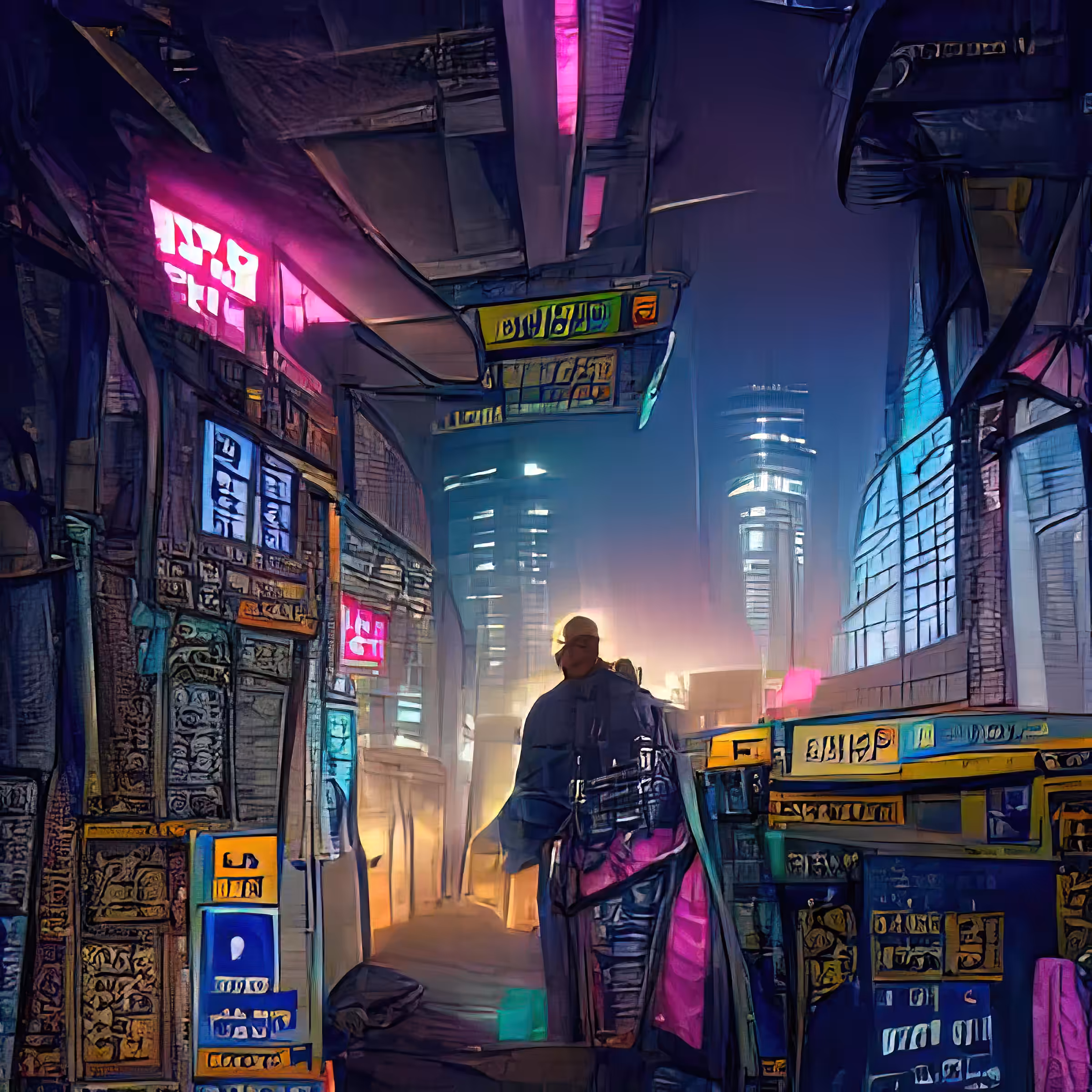 streets of cyberpunk city at dawn y44hEXKx2igm85t0coVT