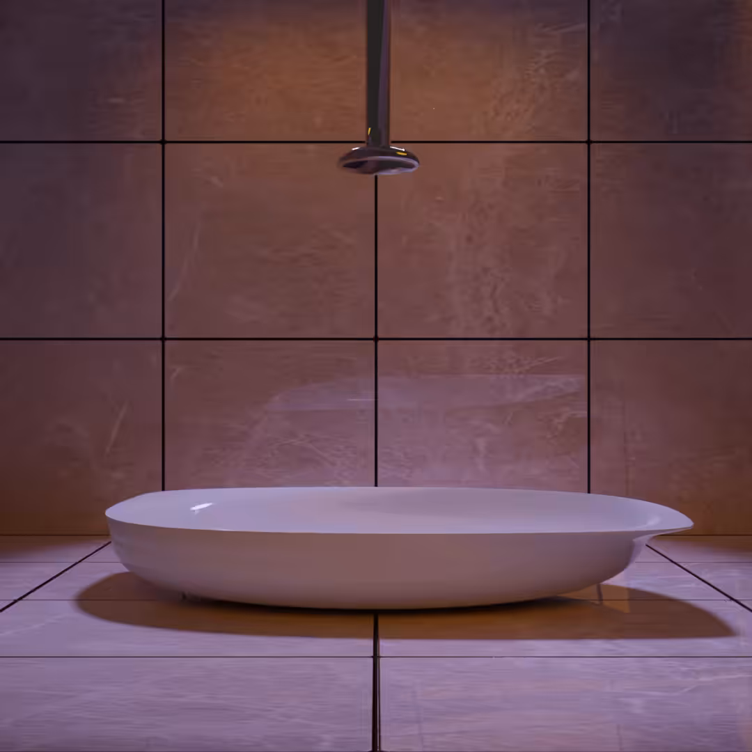 in bathroom