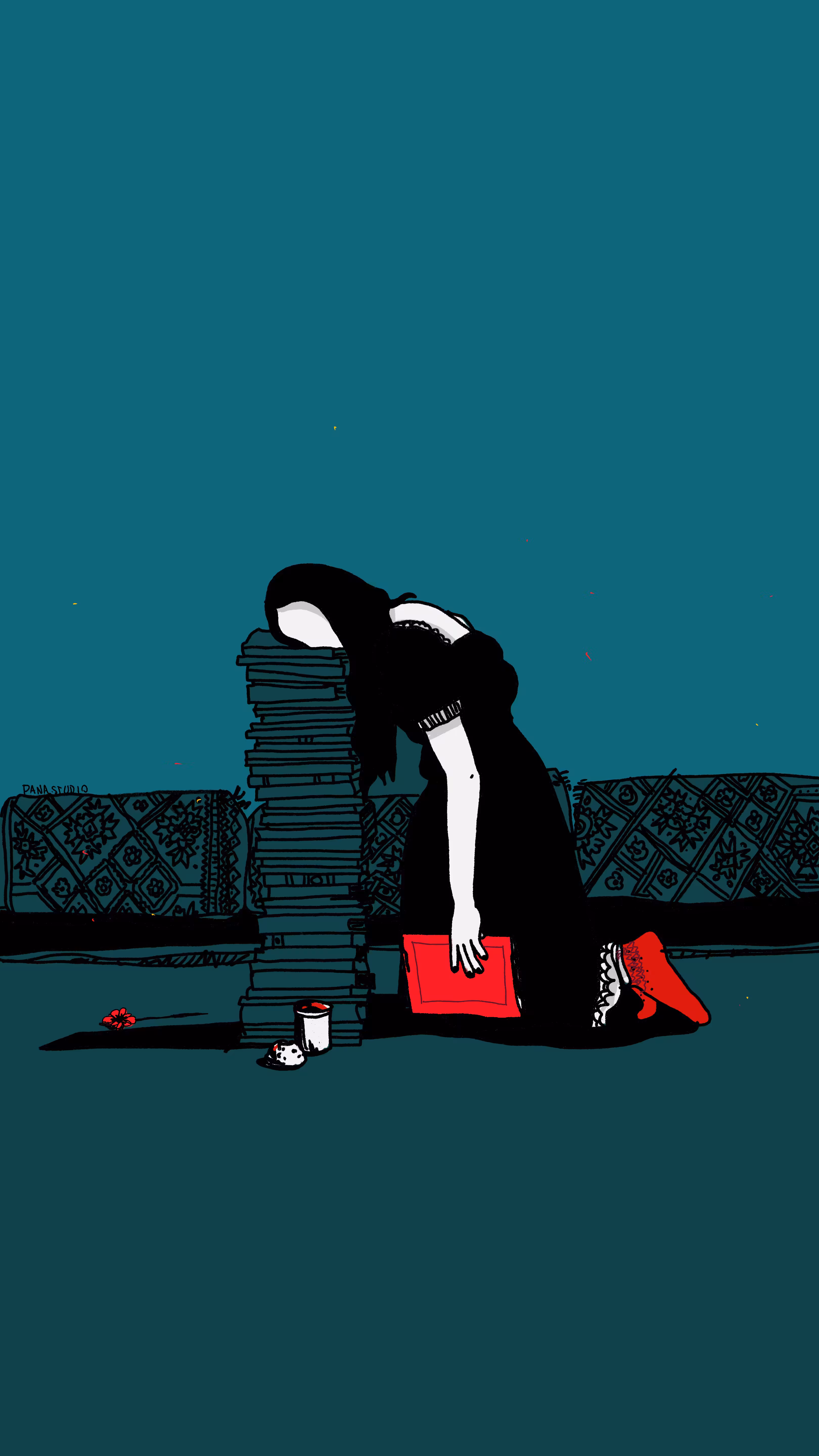 girl in the library 