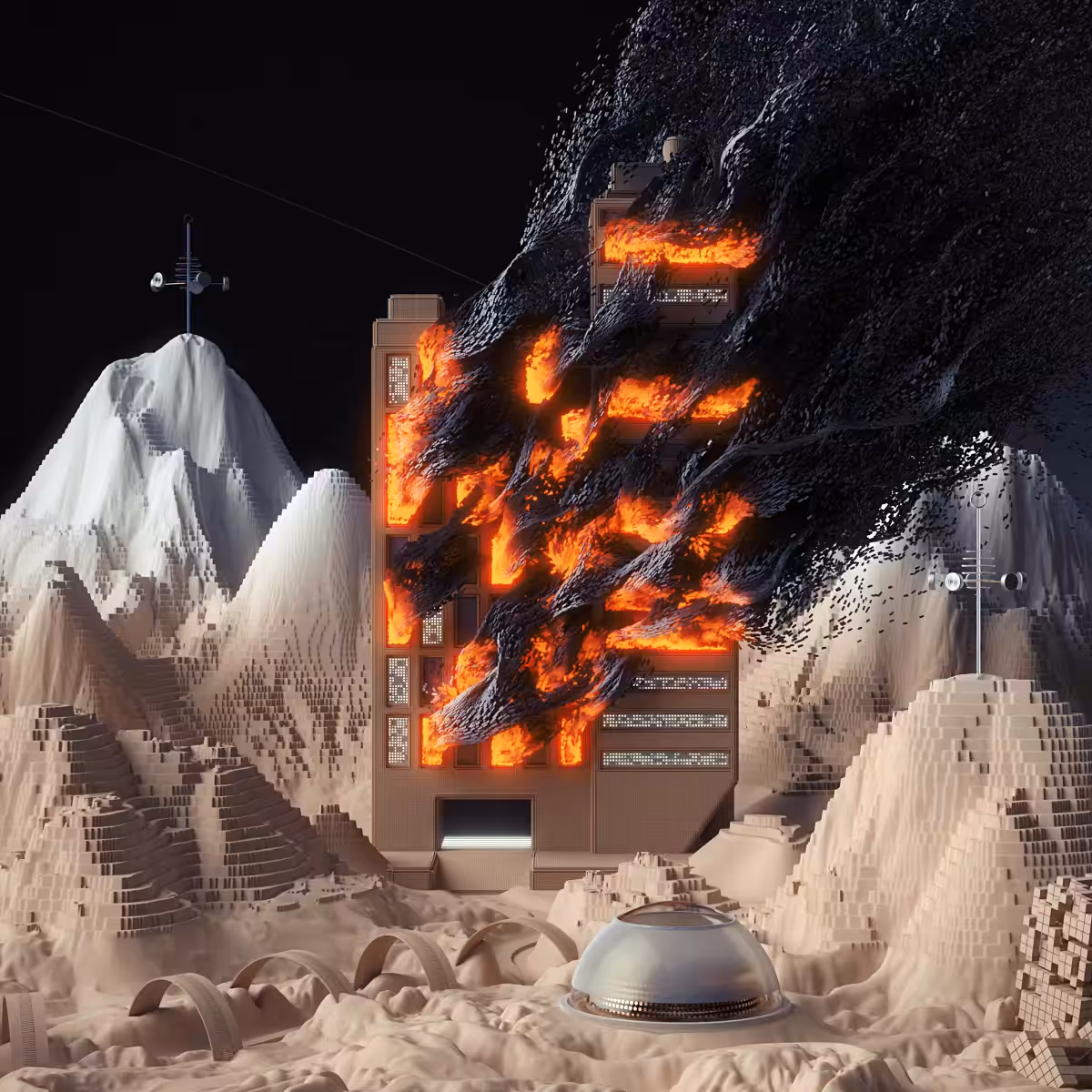 Building On Fire By the Mountains