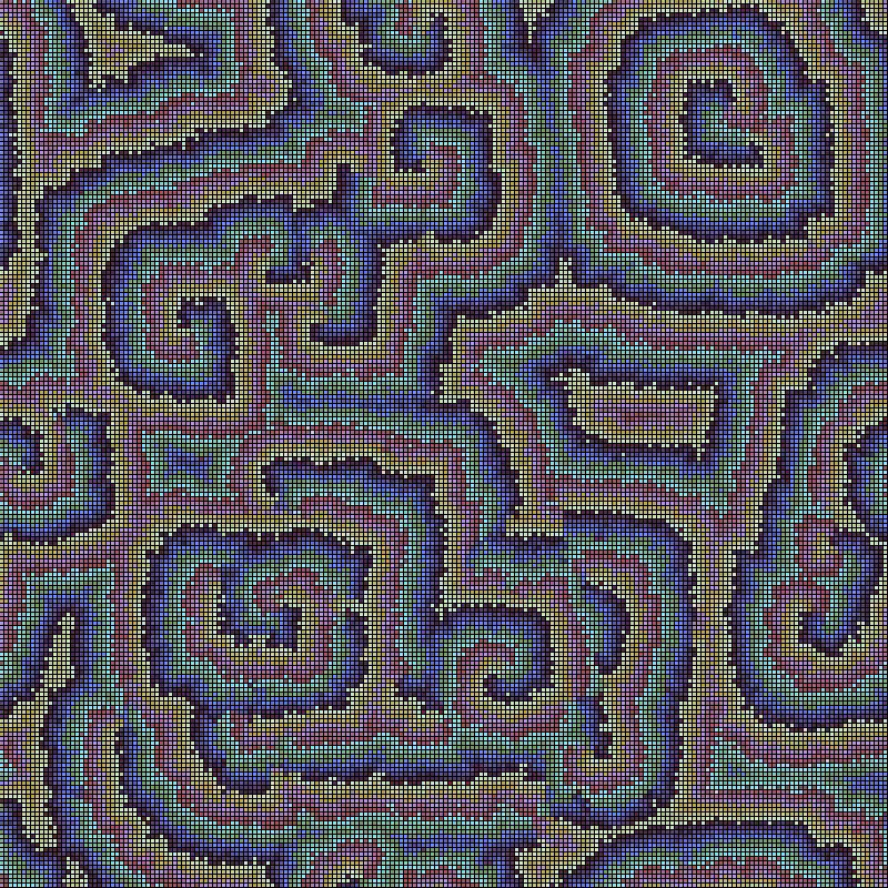 Reaction Diffusion Cellular Automata #34