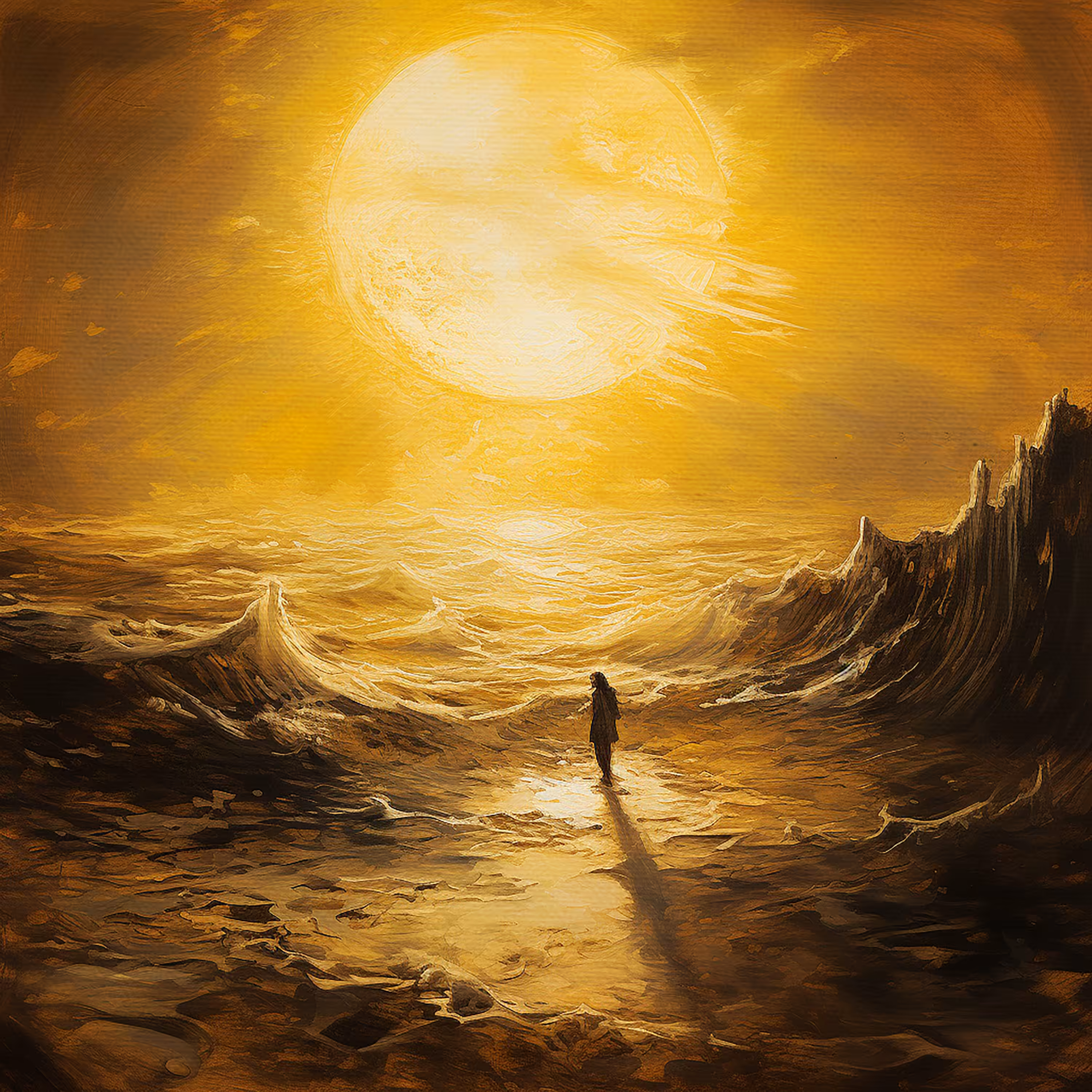 A man and the two elements