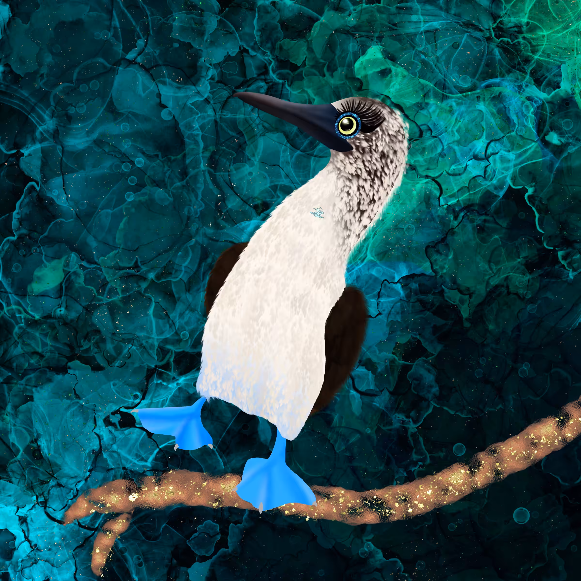 Blue footed Boobies Bird