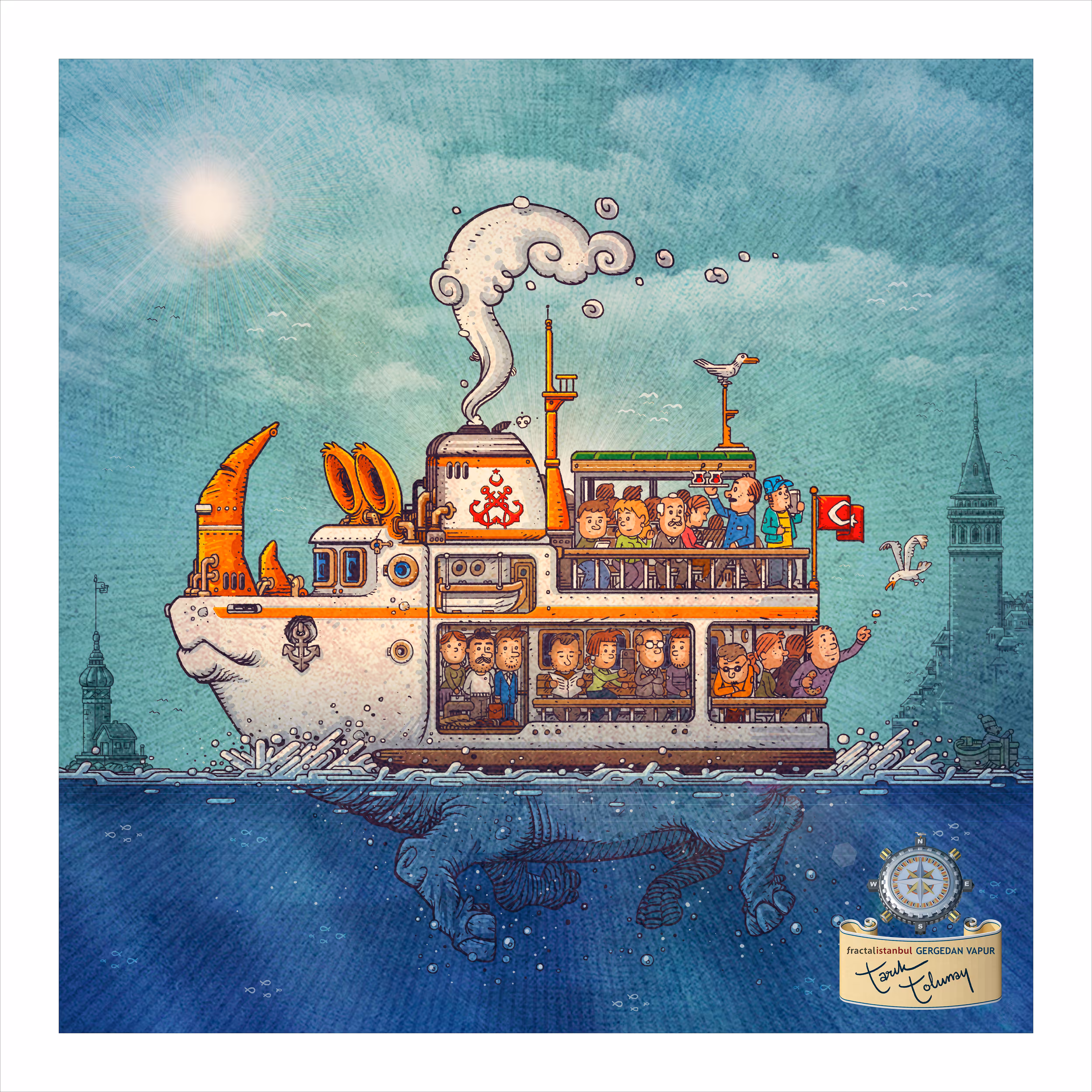 Fractal Istanbul - Rhino Steamboat 65 X 65