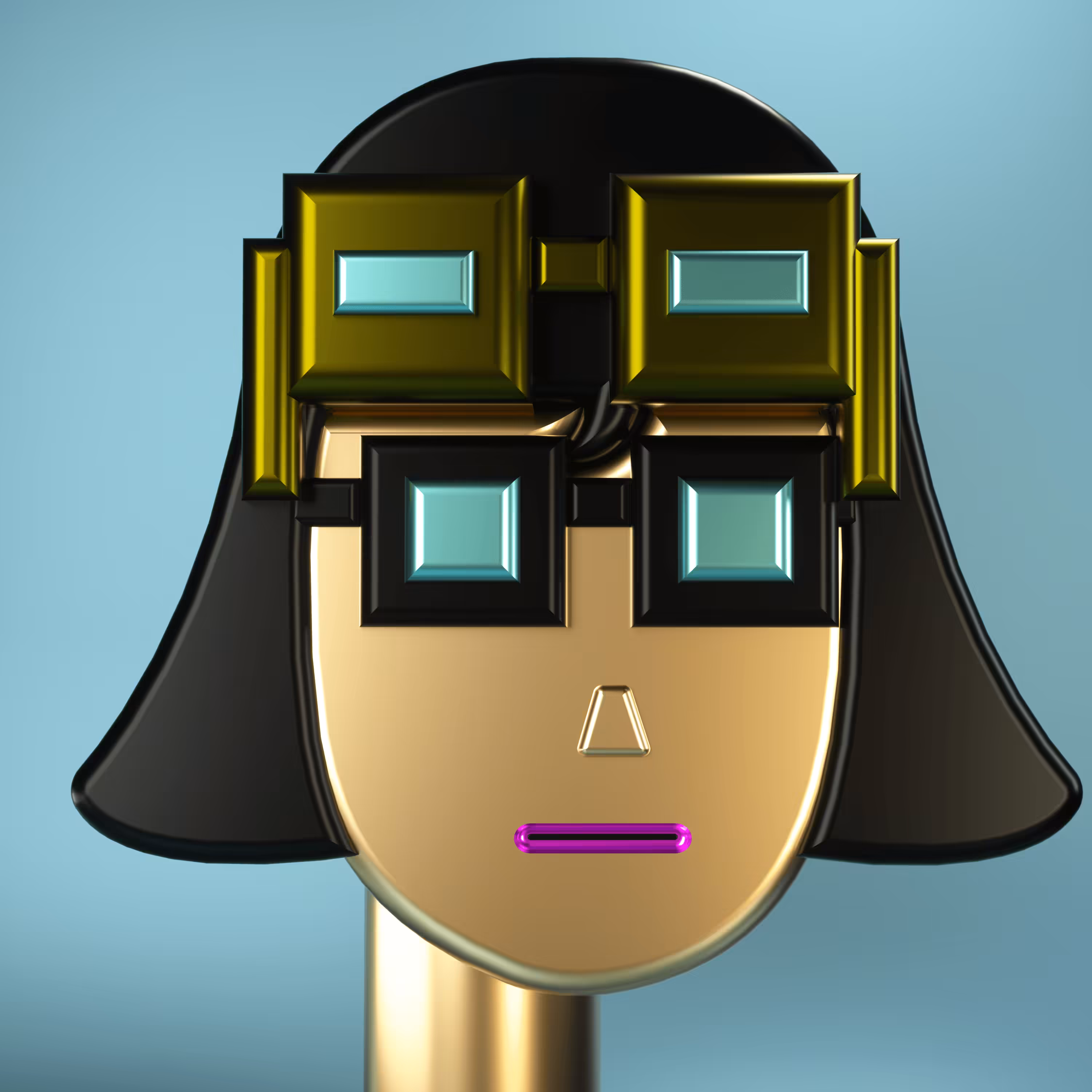 3D Chrome Punks: 3D Chrome Punk #1001