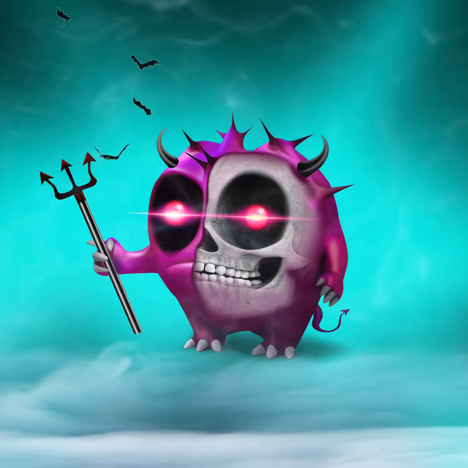 Cacter Skull Laser eyes