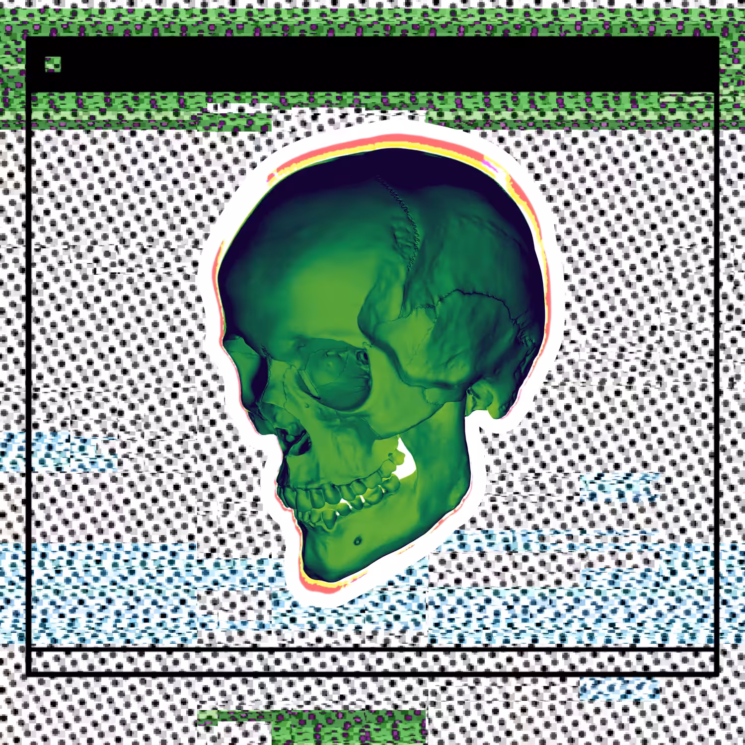 Glitchy Fun Skull