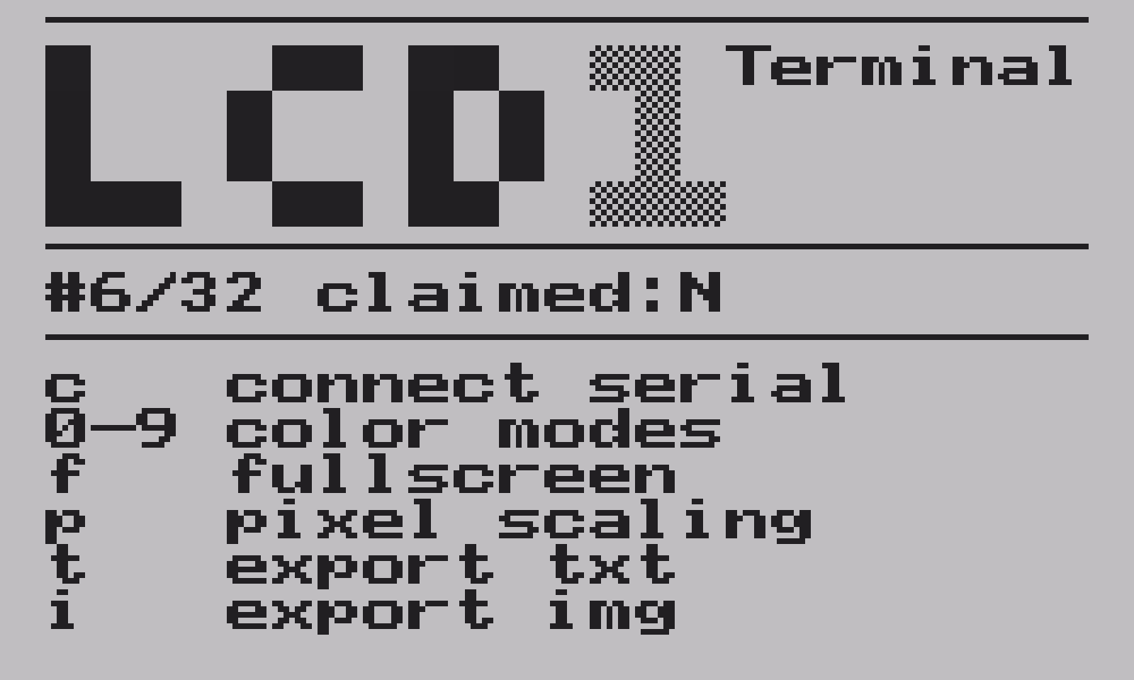 LCD 1 #6/32