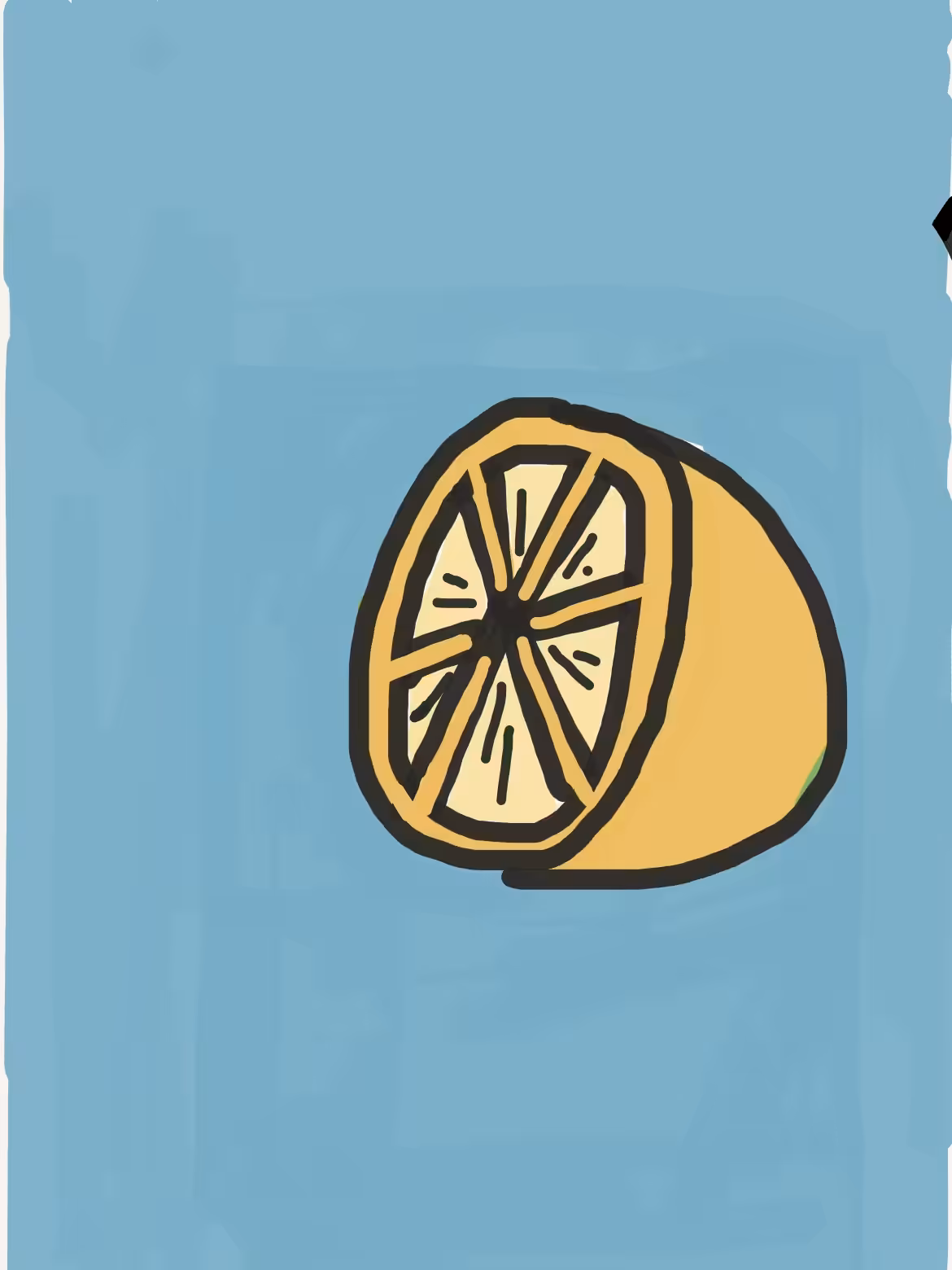 Sliced lemon in water