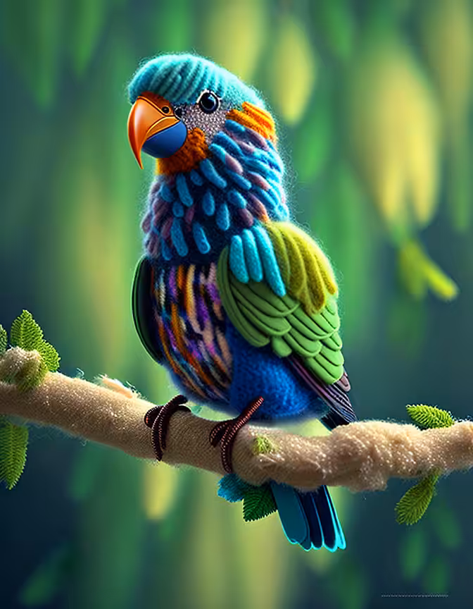 knitted bird #1