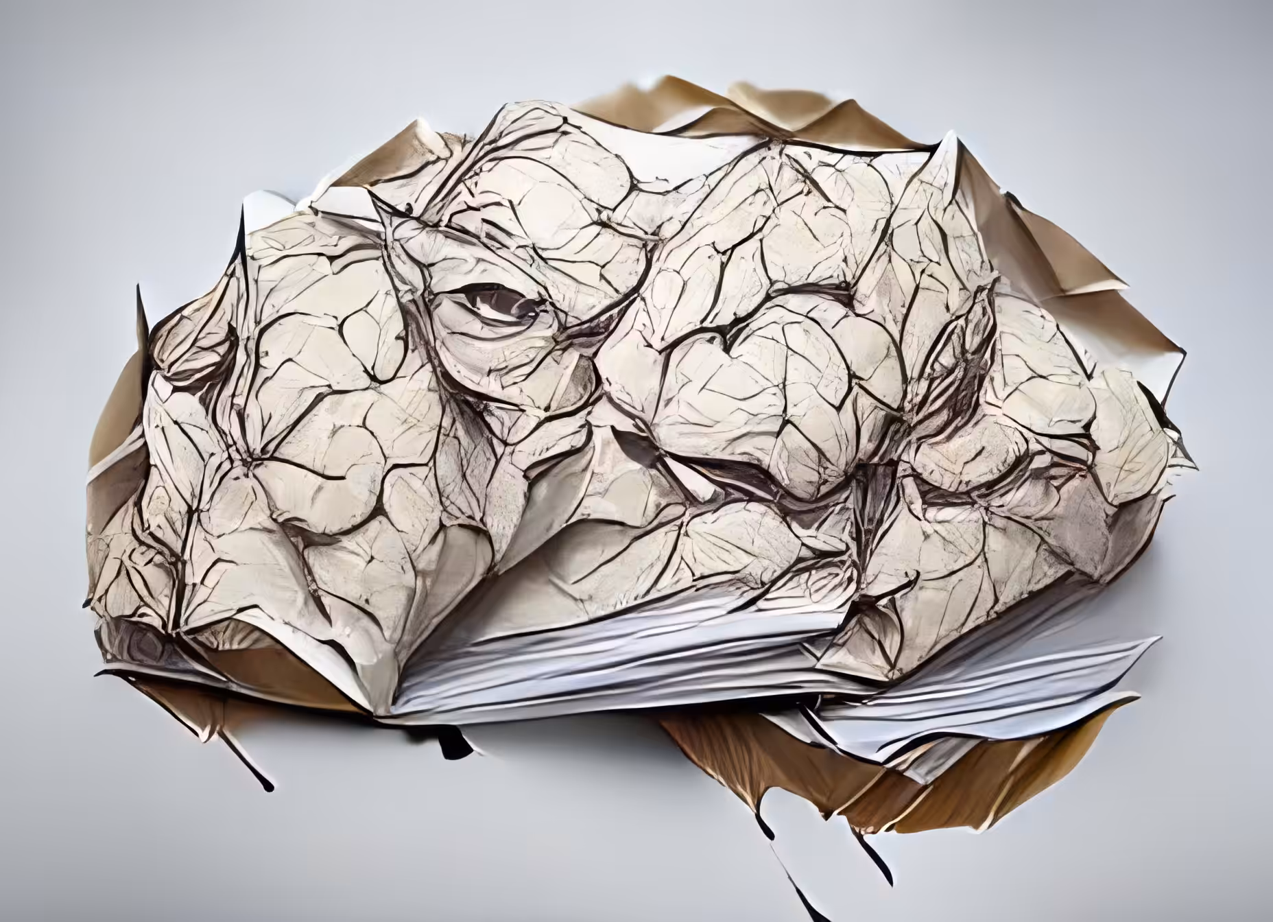 Crumpled Paper Brain
