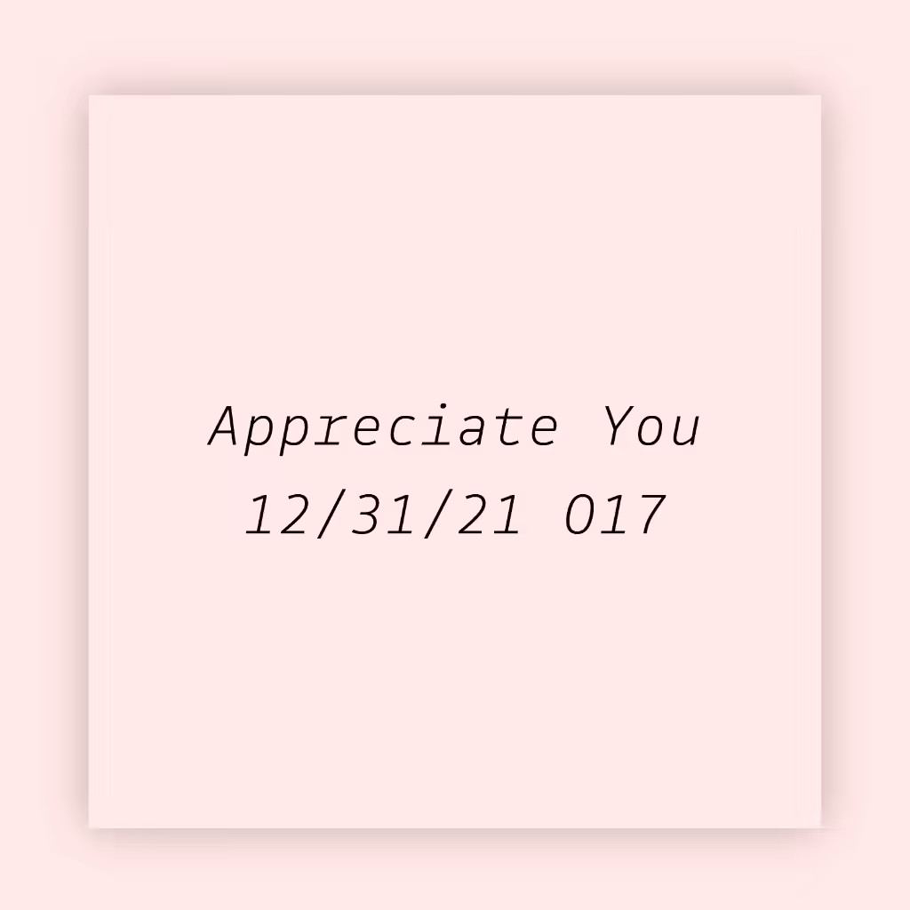 Appreciate You 017