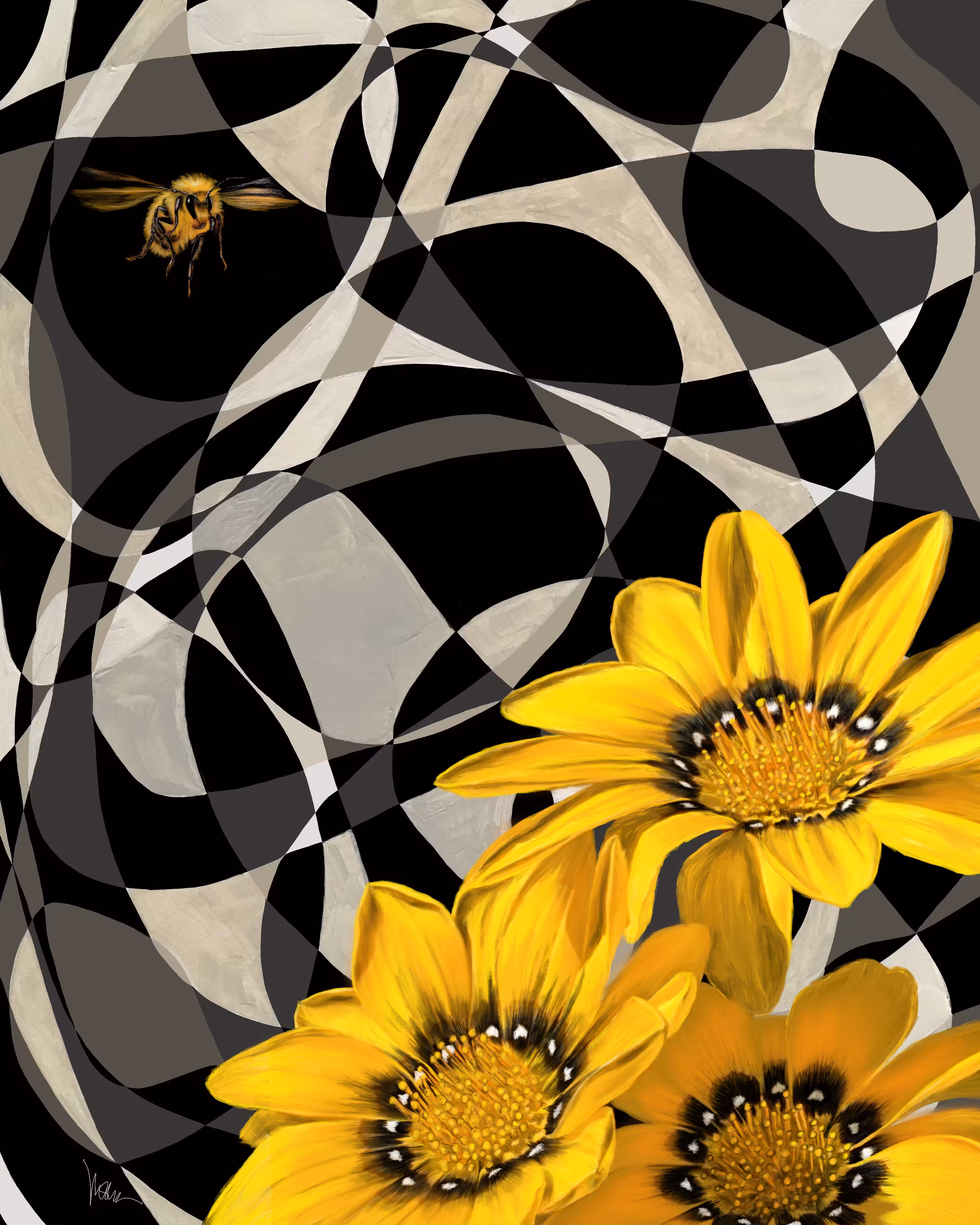 Bee & Gazania