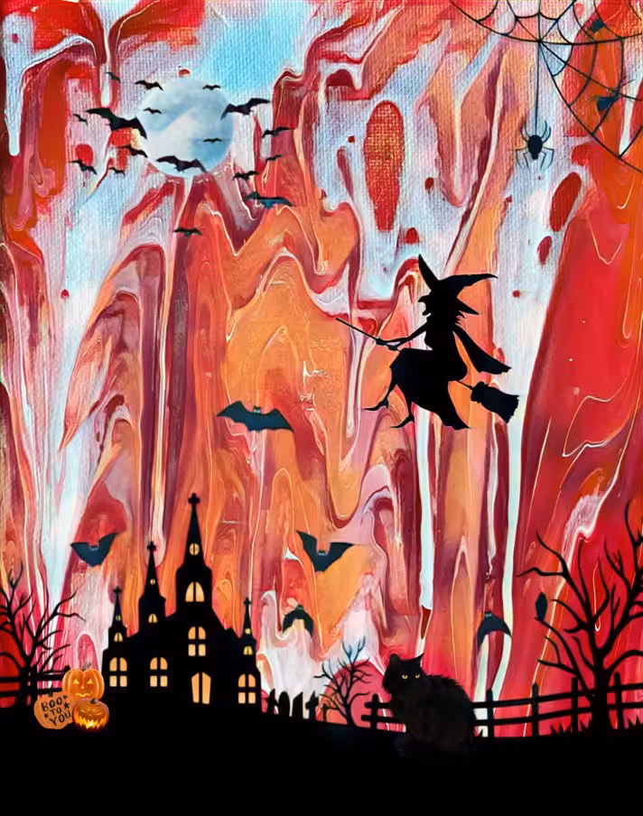 my abstract paintings: My Darkest Night