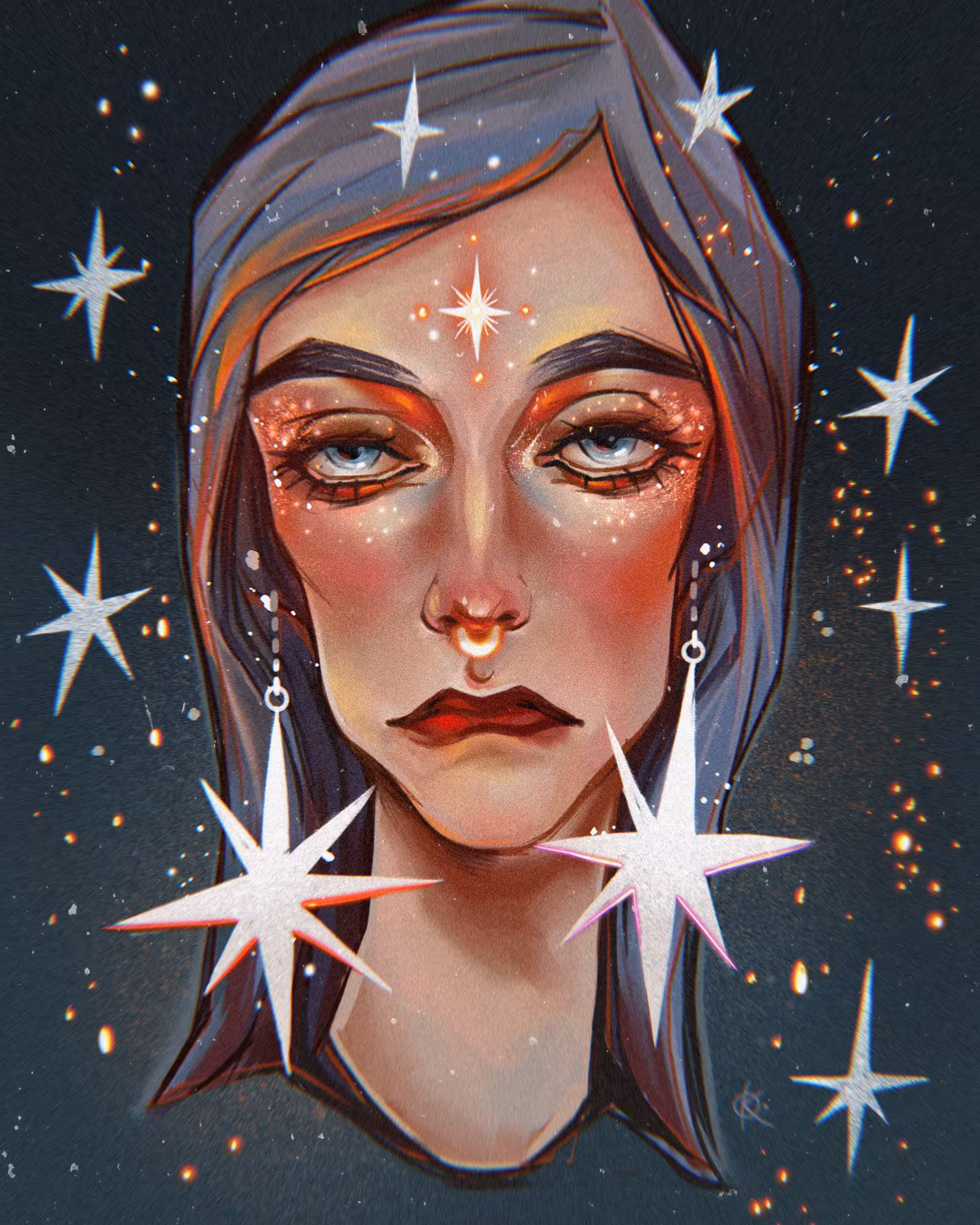 beneath heavy eyelids