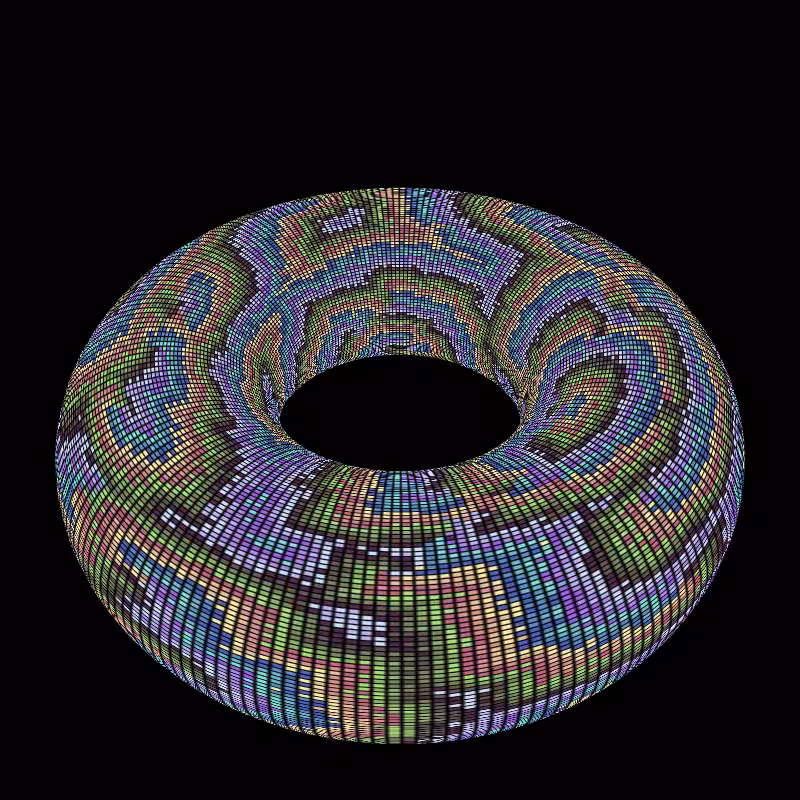 Reaction Diffusion on a Torus #14