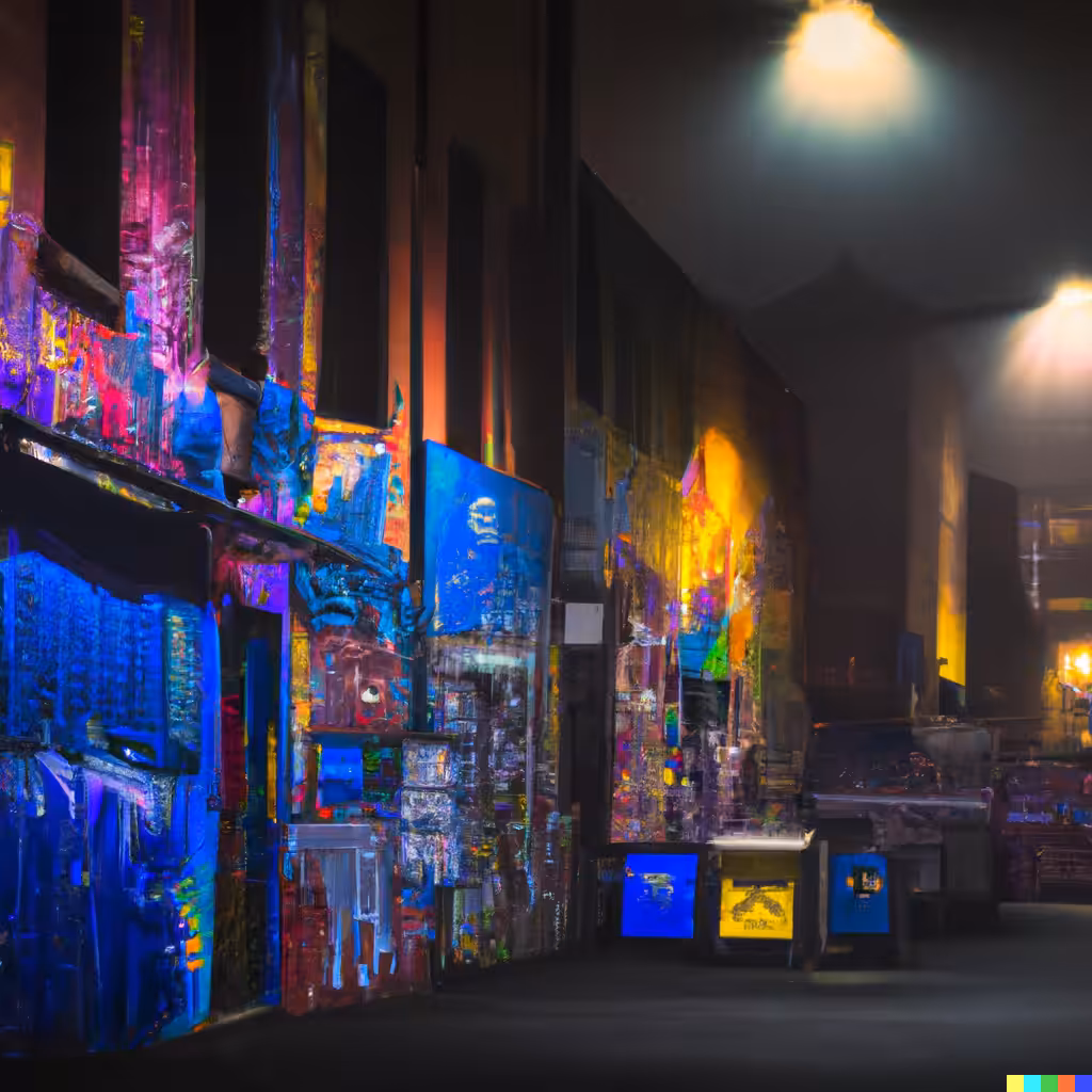 Illuminated Street Art Alley No. 3