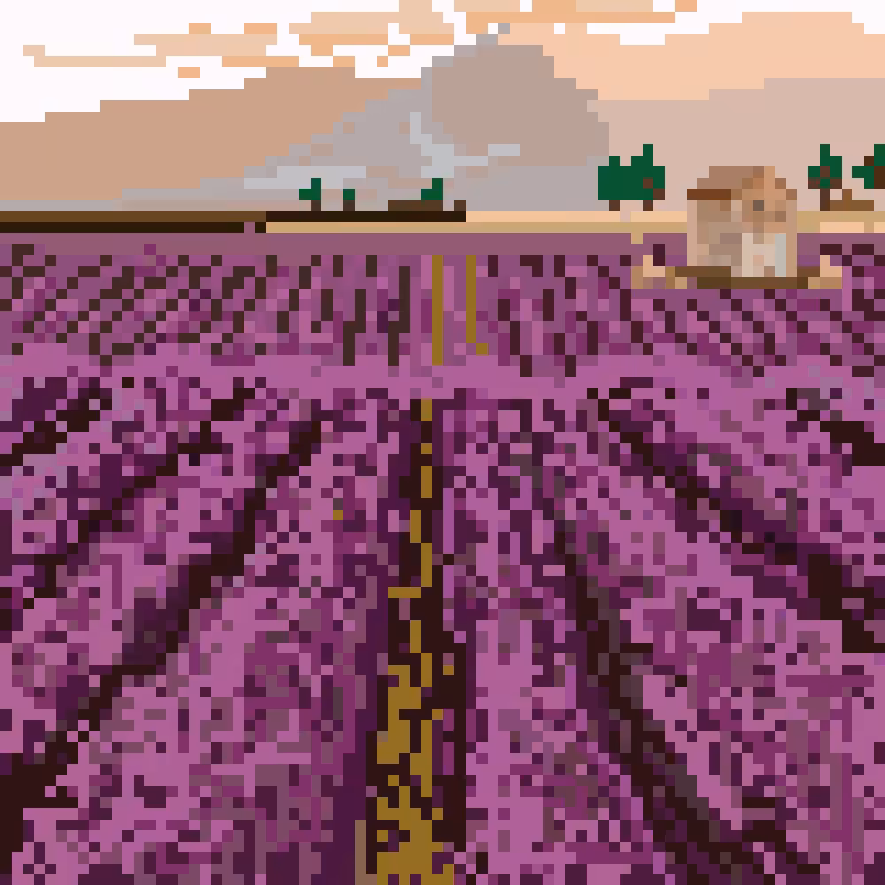 Pixel Landscapes: Lavender Fields