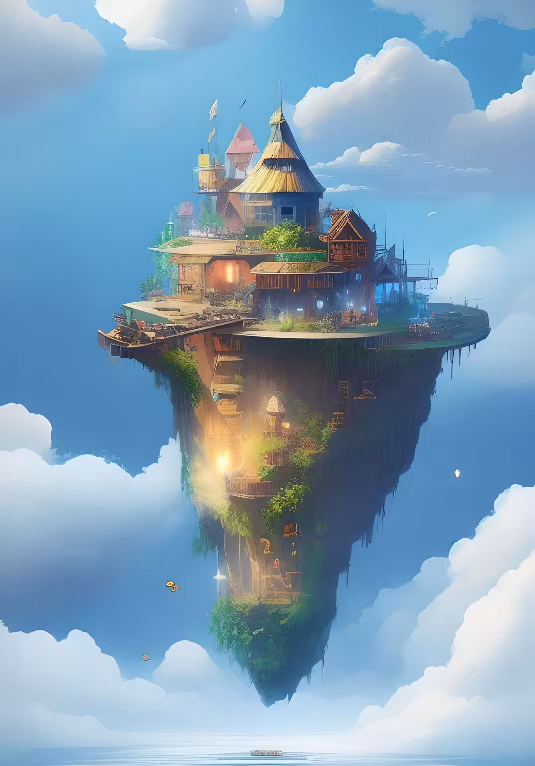 AI-Illustrations: Hanging Island 2