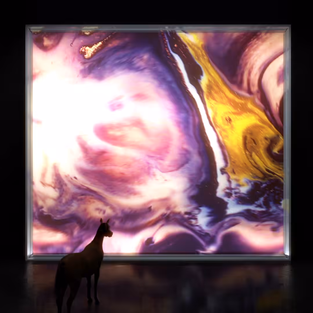 Horsetalation Art ` Horse's brain'' Hi-tech AI`