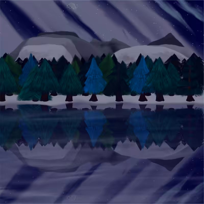 Moony Winter Lake #61
