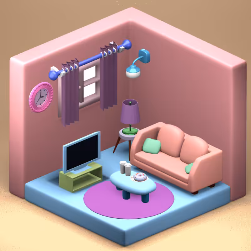 3D Fantasy Living room #16