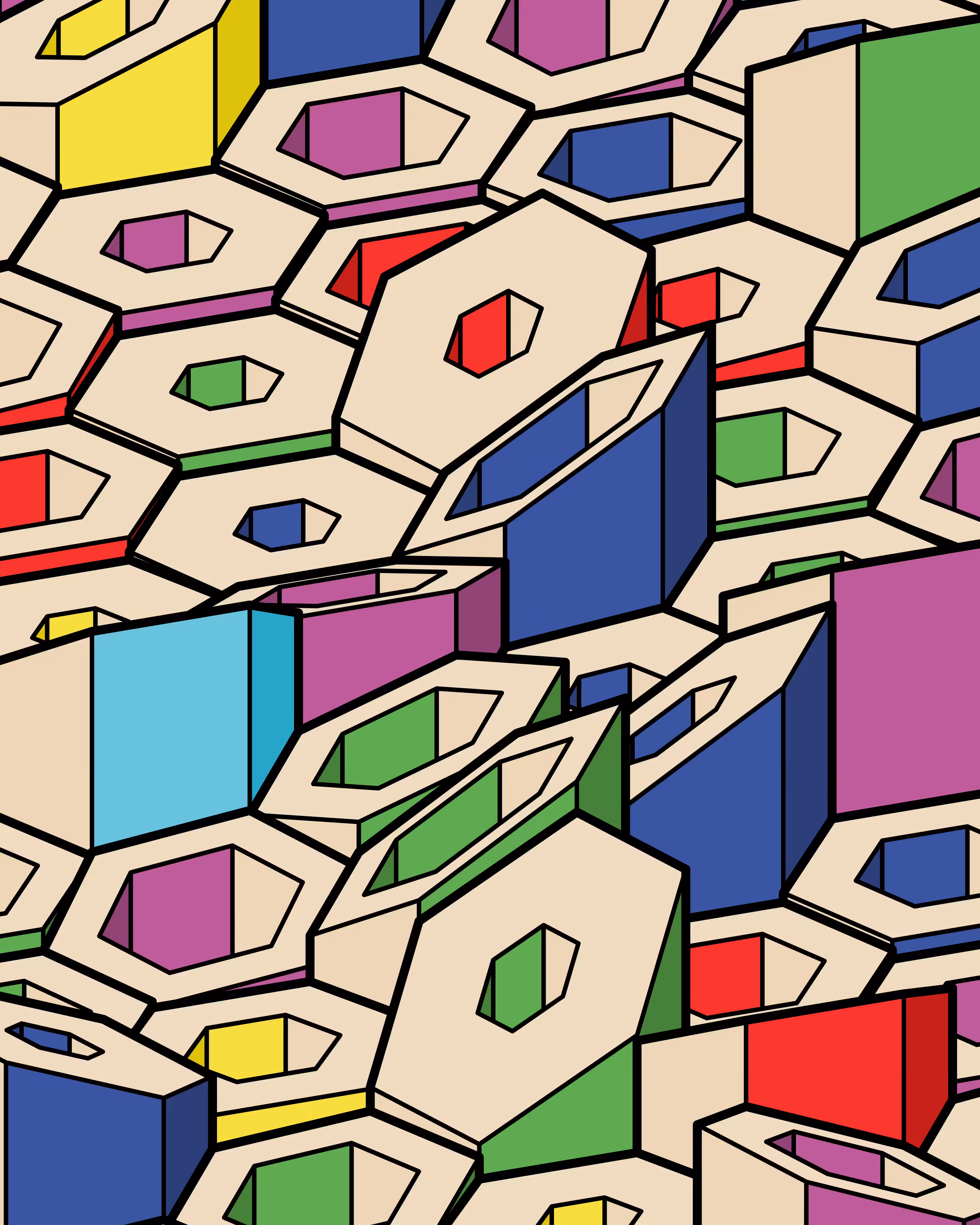 Hexagones Landscape #68