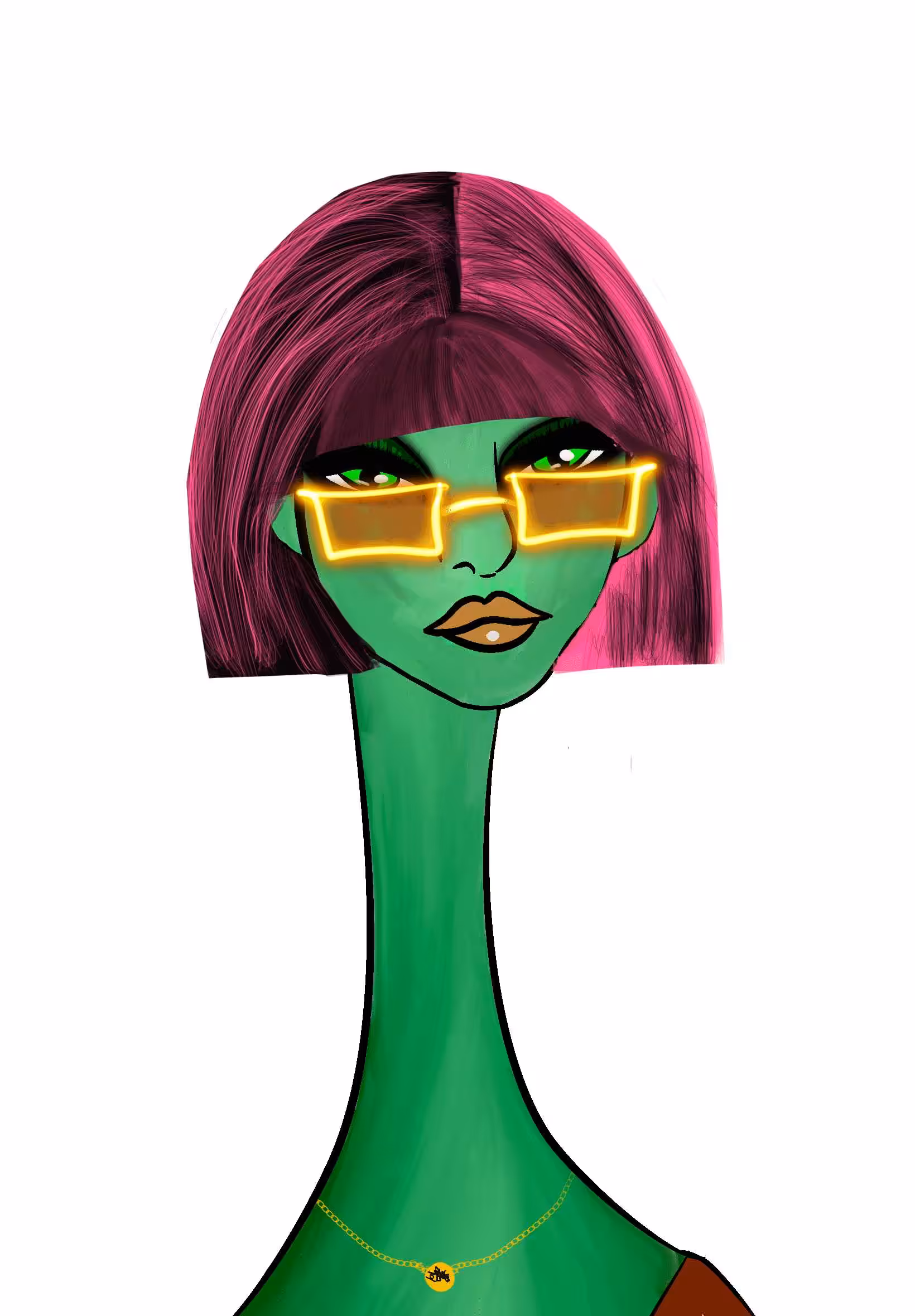 Long Neckie Ladies: Long Neckie Lady #1830