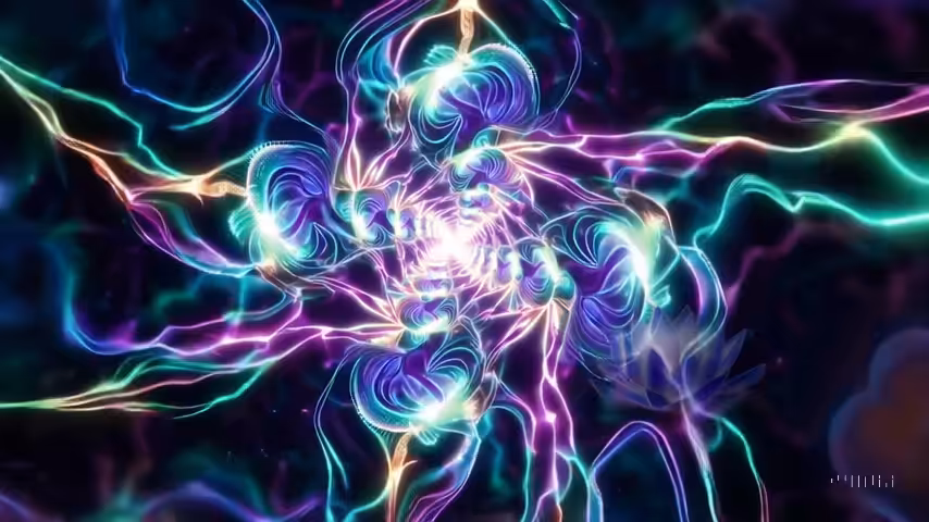 Blue Lotus Neuronal Fractal Dreamscape