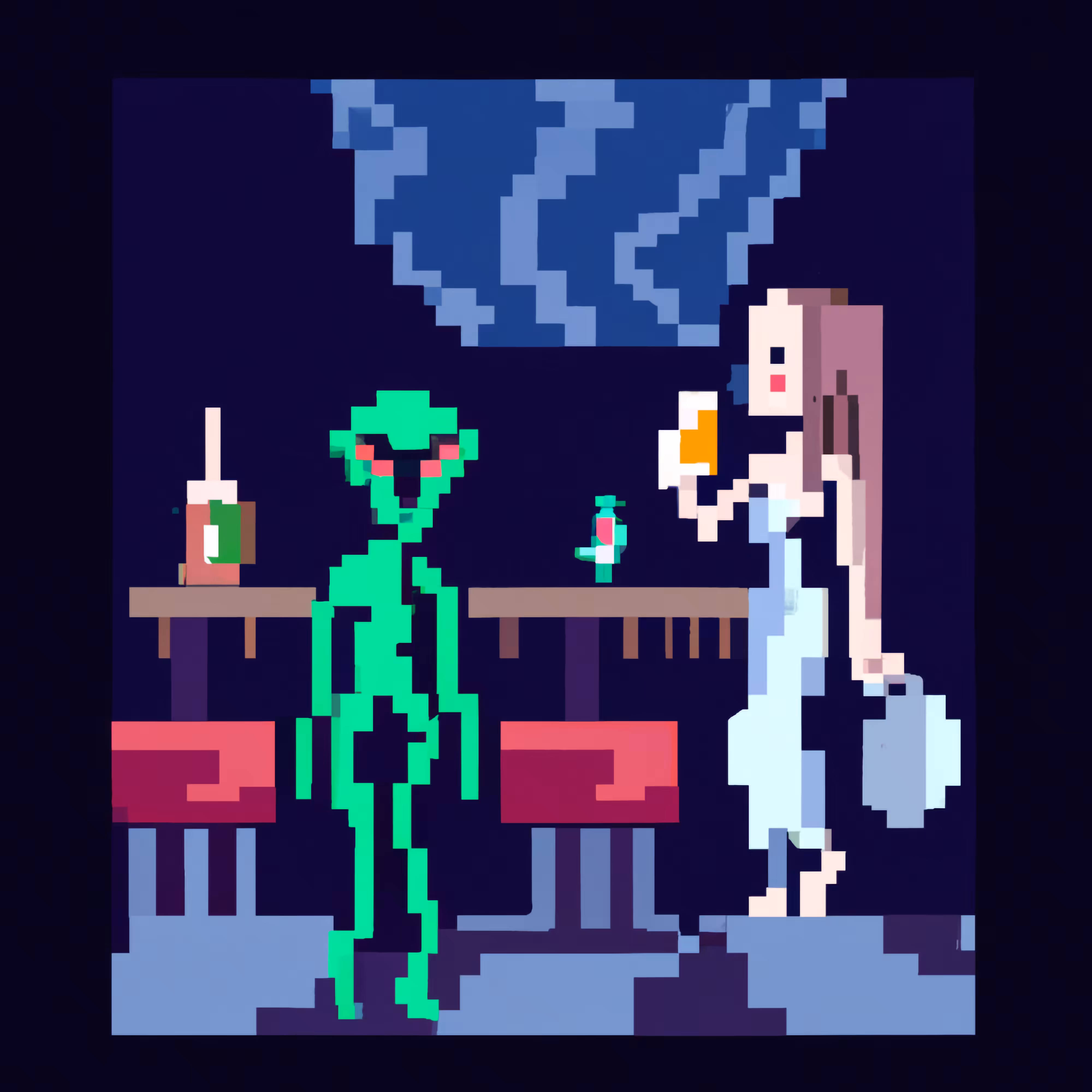 Mona Lisa Meets an Alien in a Bar #5