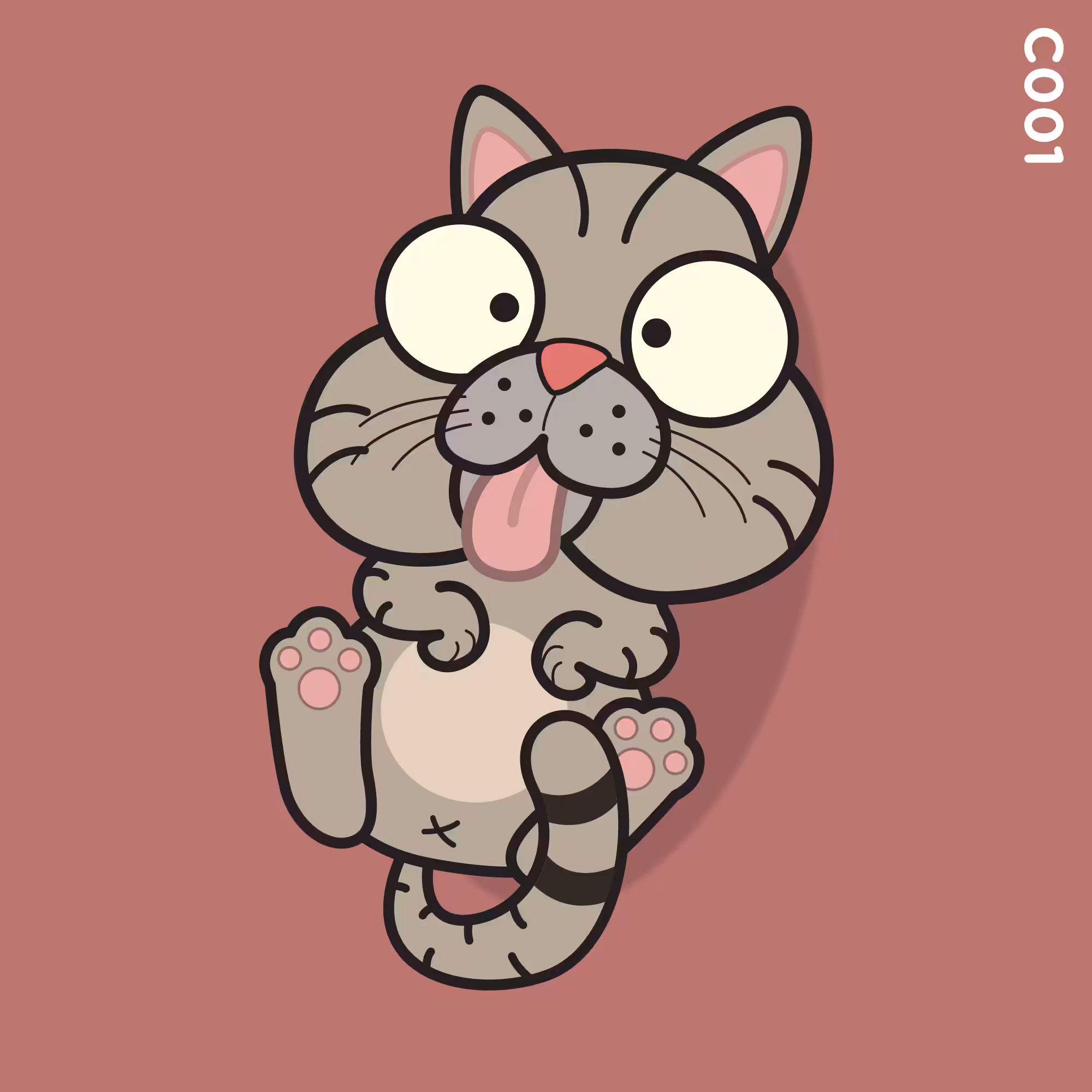 C001 --- Laying Derp Cat ---