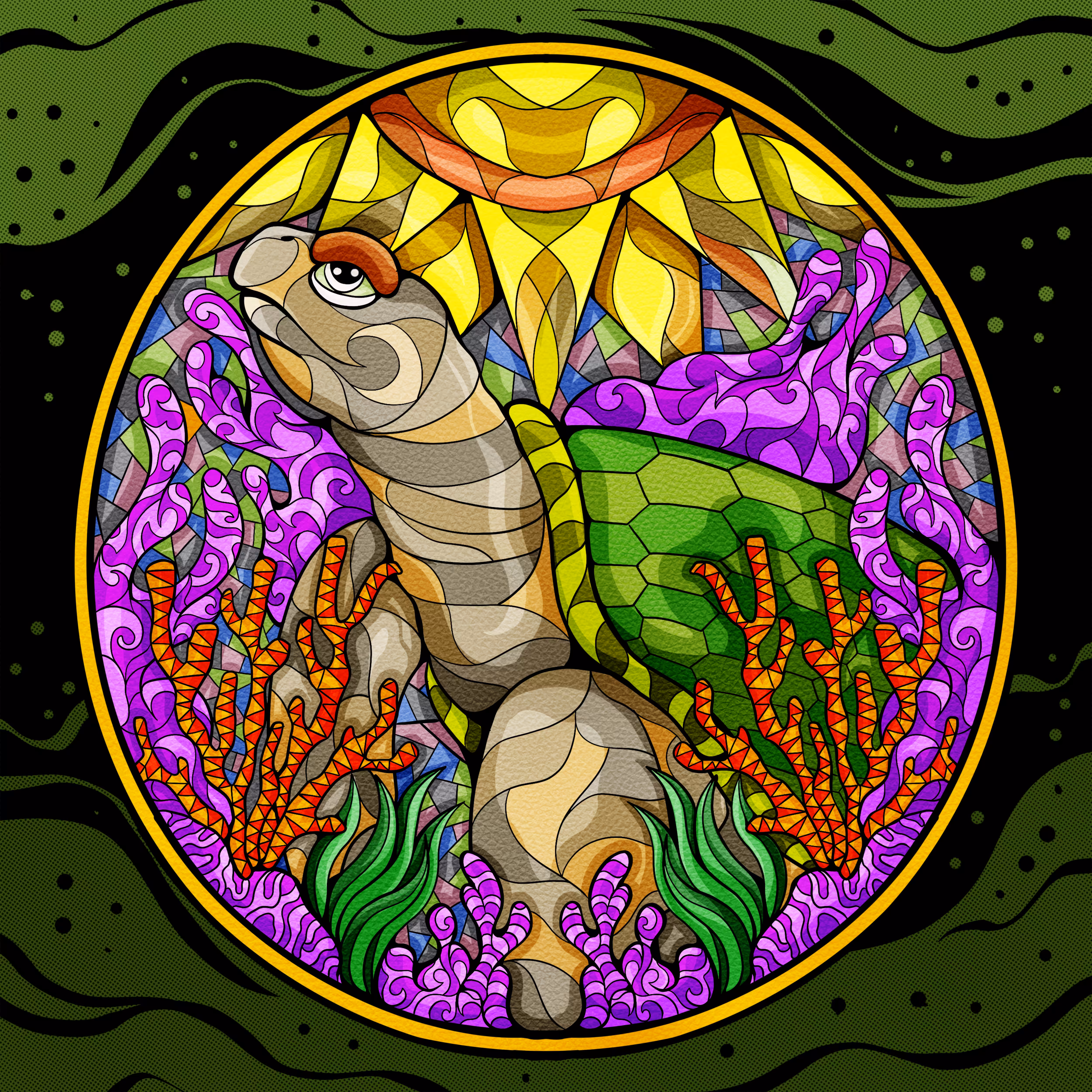 Stainedglass Coin #19