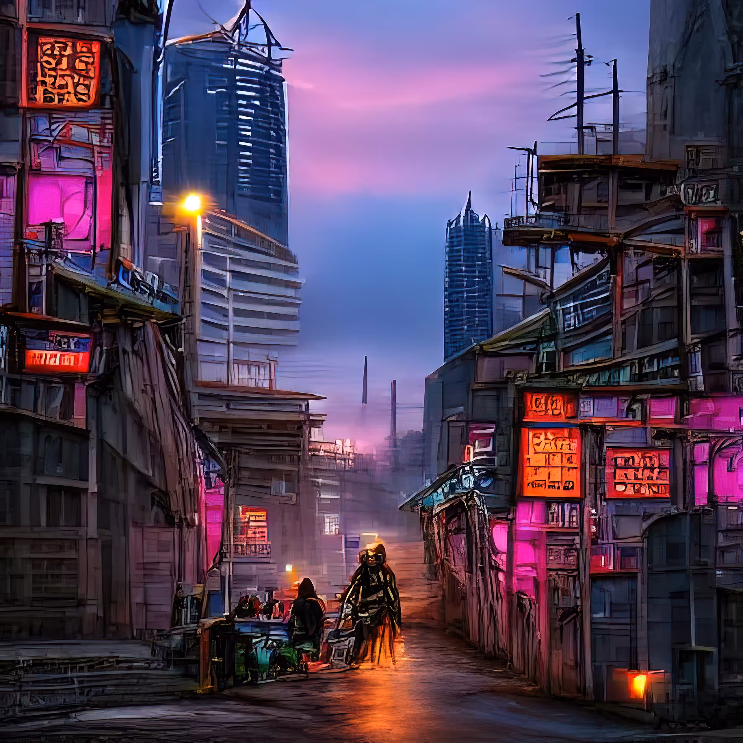 streets of cyberpunk city at dusk r5sRLTwPqFDaXHDCsOdV