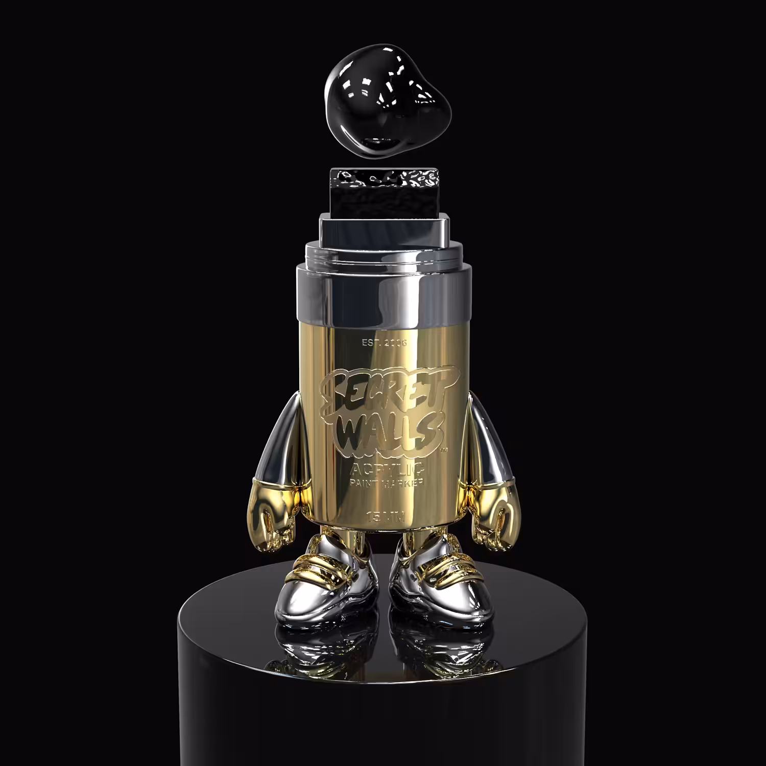 Secret Walls Marker Mascot (Metal)