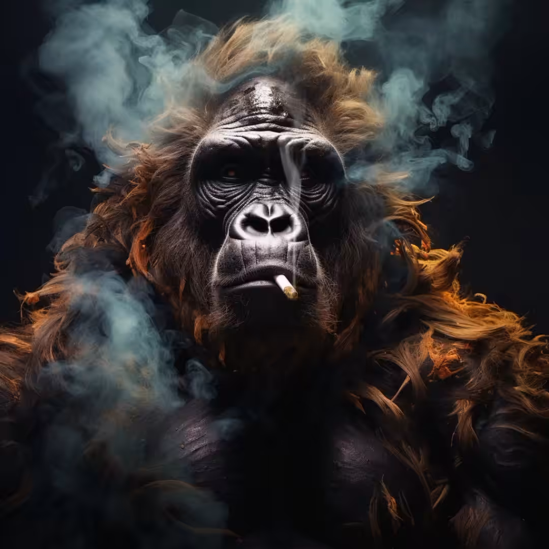 GORILLA SMOKED A LOT