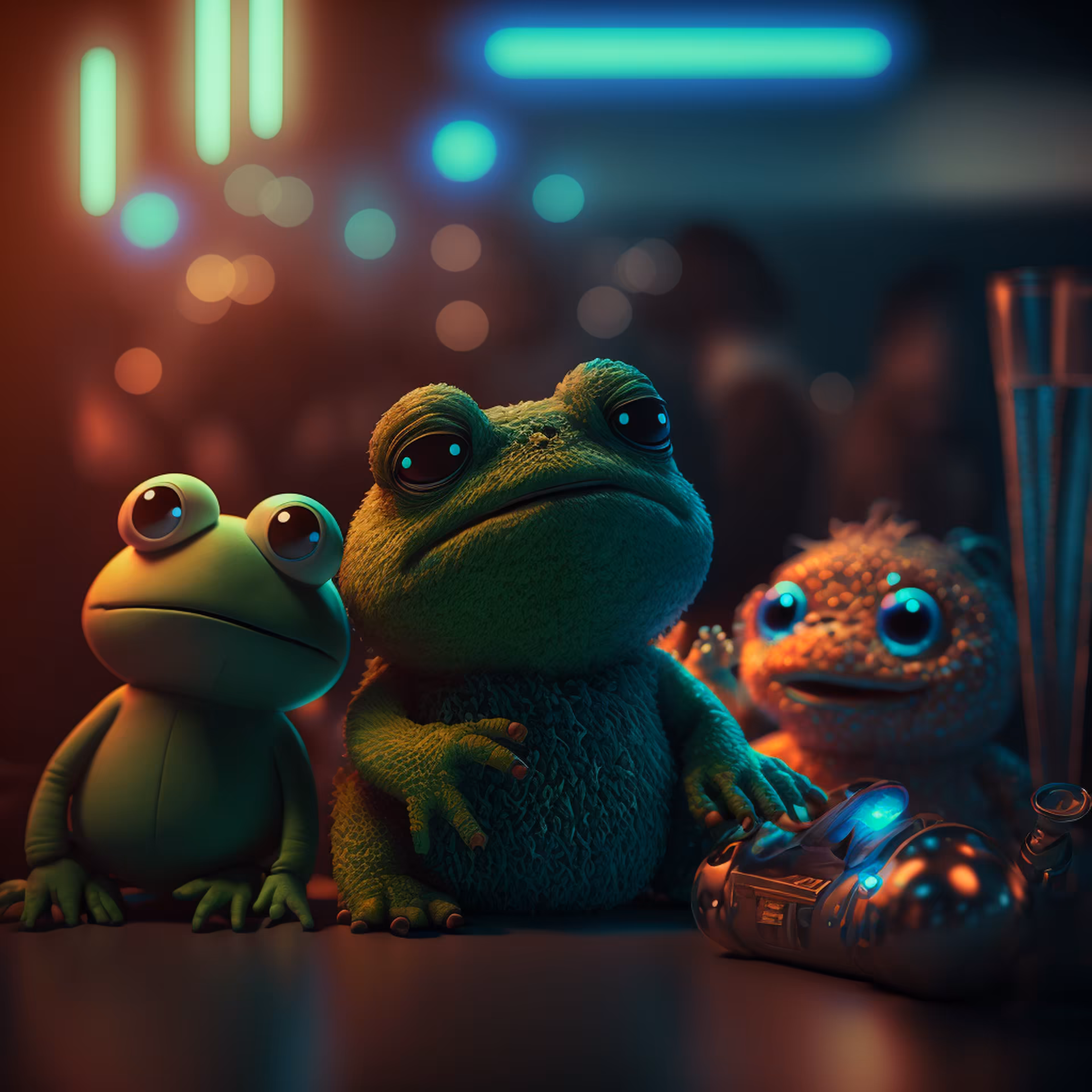 Pepe's World: Pepe in the club with friends