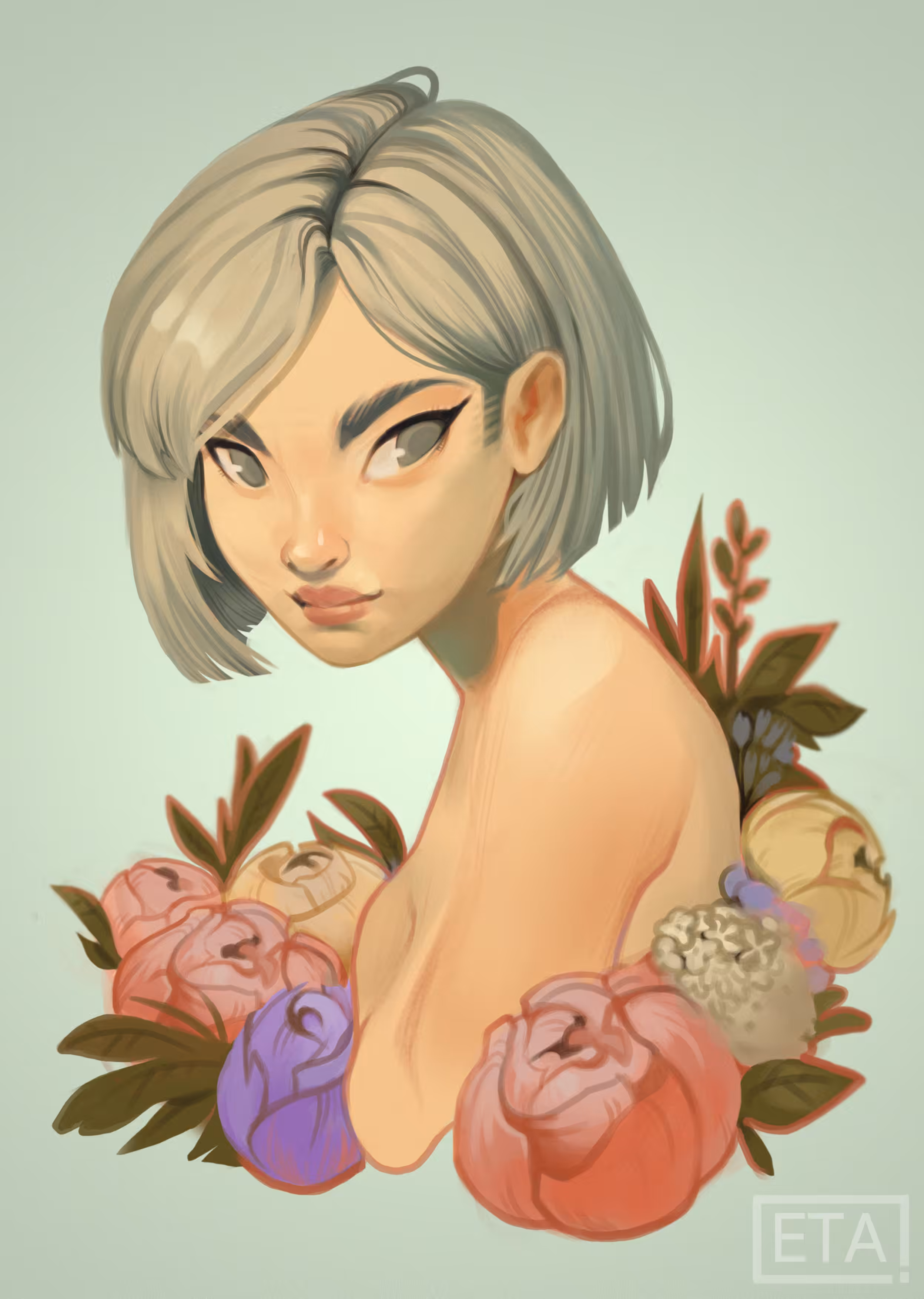Girl With Flowers
