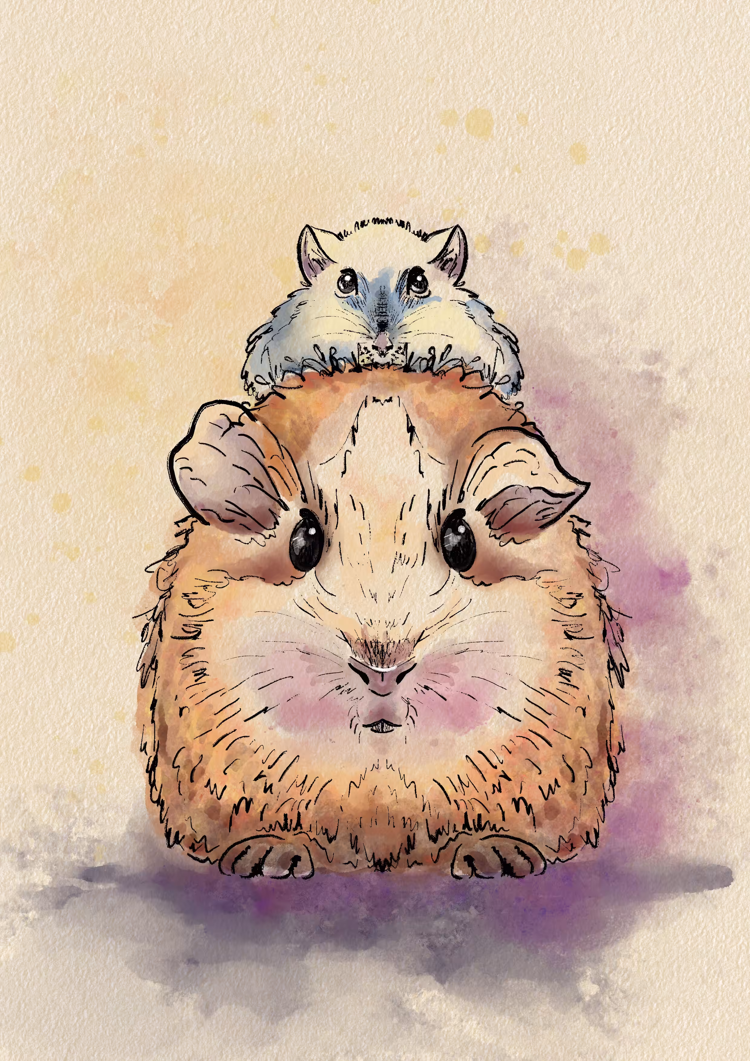 Hamsters in Watercolors 