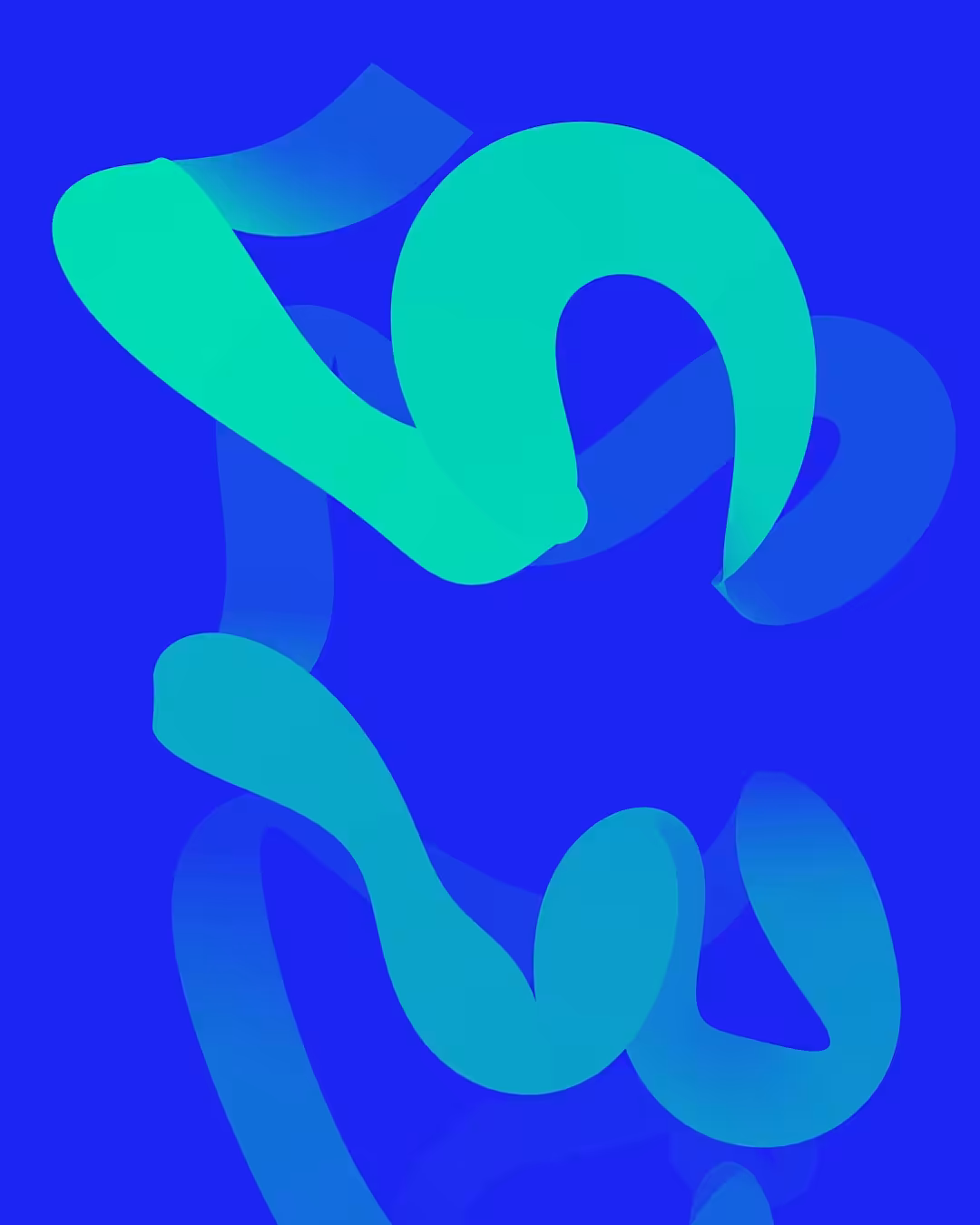 Blue & Green Falling #1