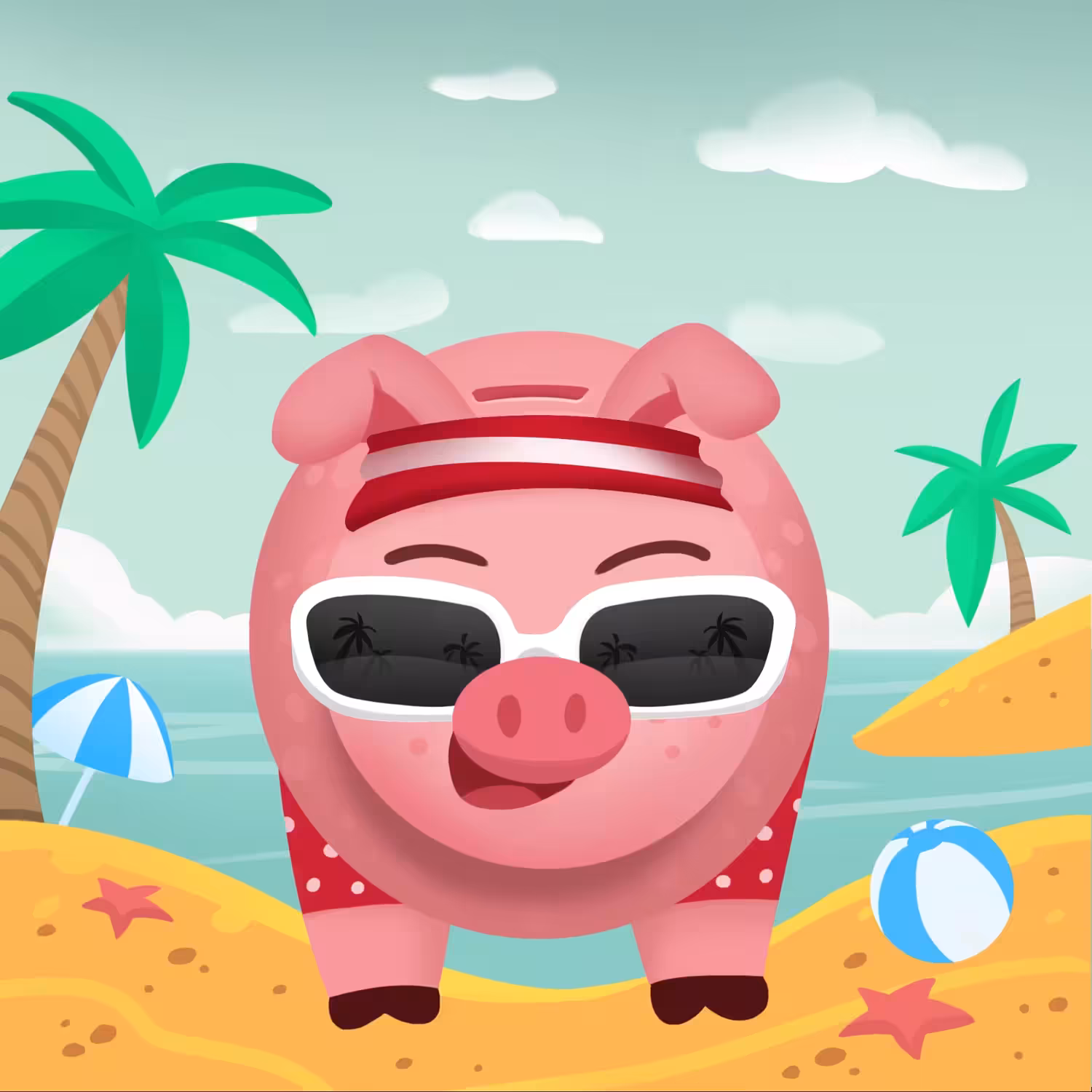 Beach Piggy