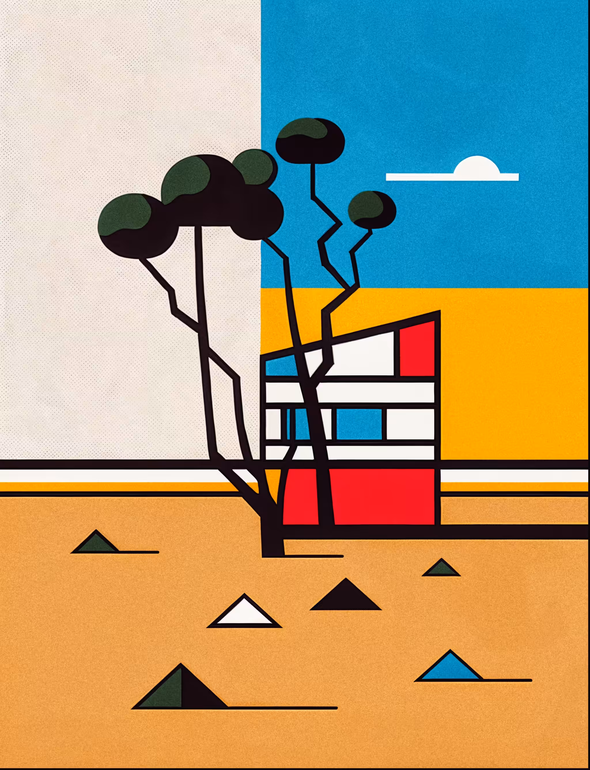 Rodeo posts: house by the lake